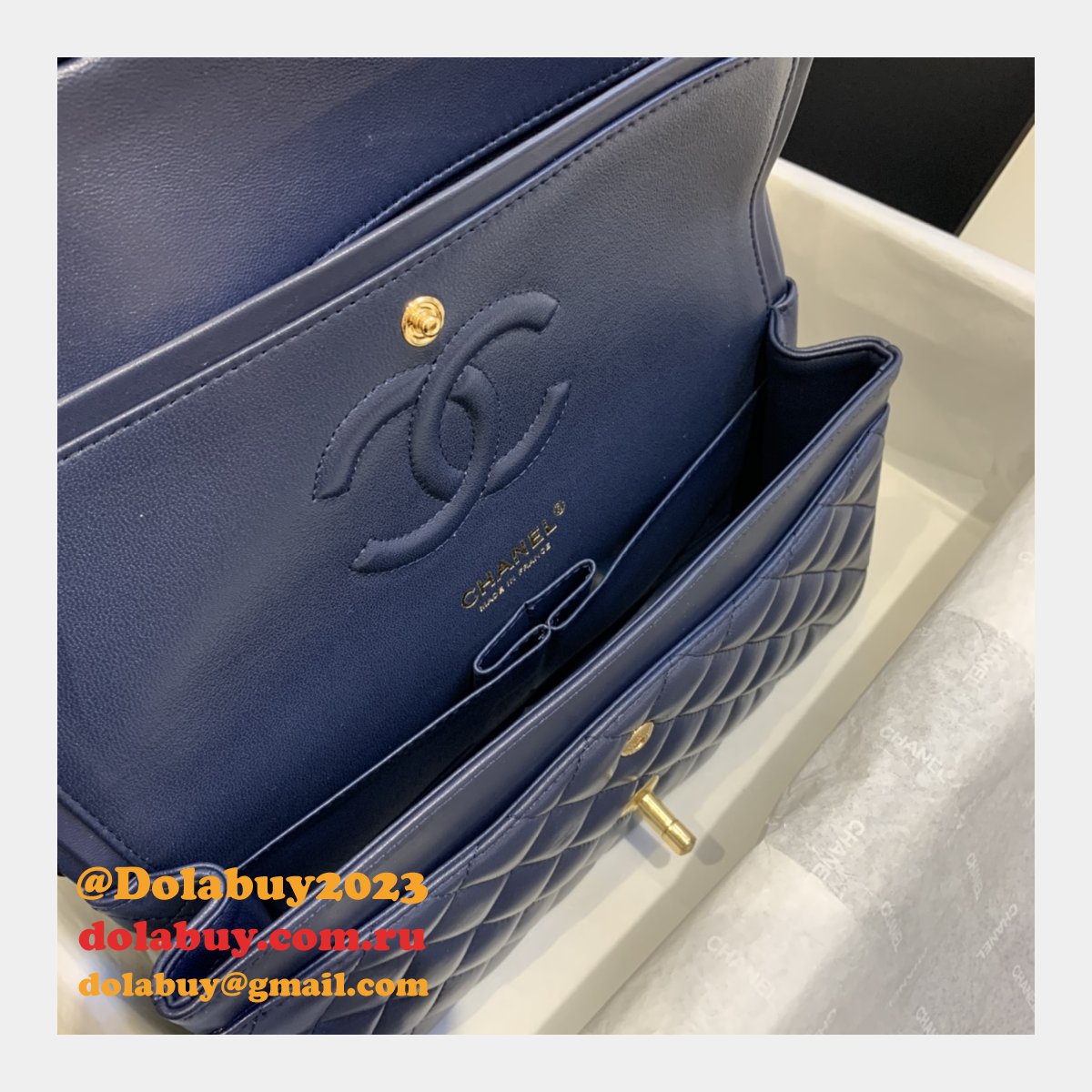 Top Quality CC Lambskin CF1112 25CM Handbags Online