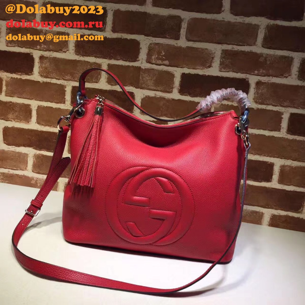 replica G*u*i luxury shoulder soho leather hobo 408825 bag