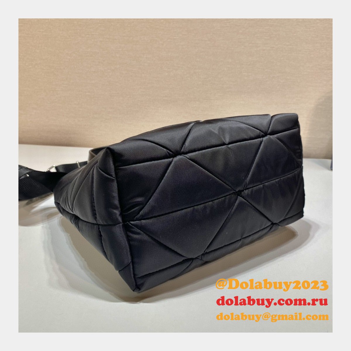 Buy Prada Replica Shoulder 1BG380 Black Handbags
