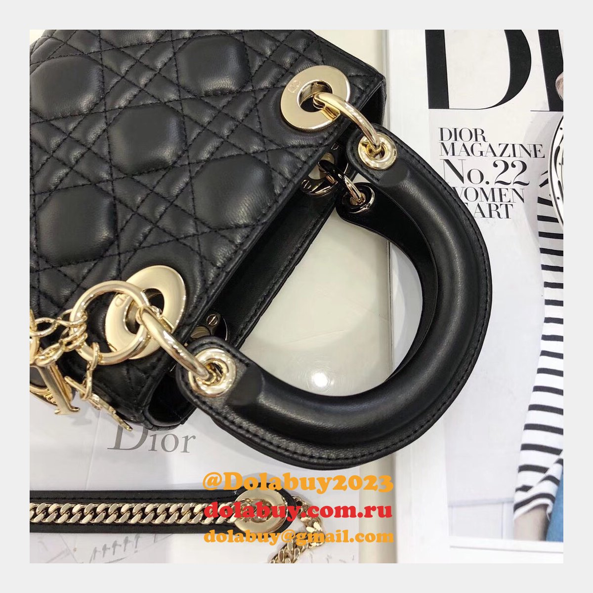 AAA+ Christian Lady Dior Handbags Online Purchase MINI 17CM