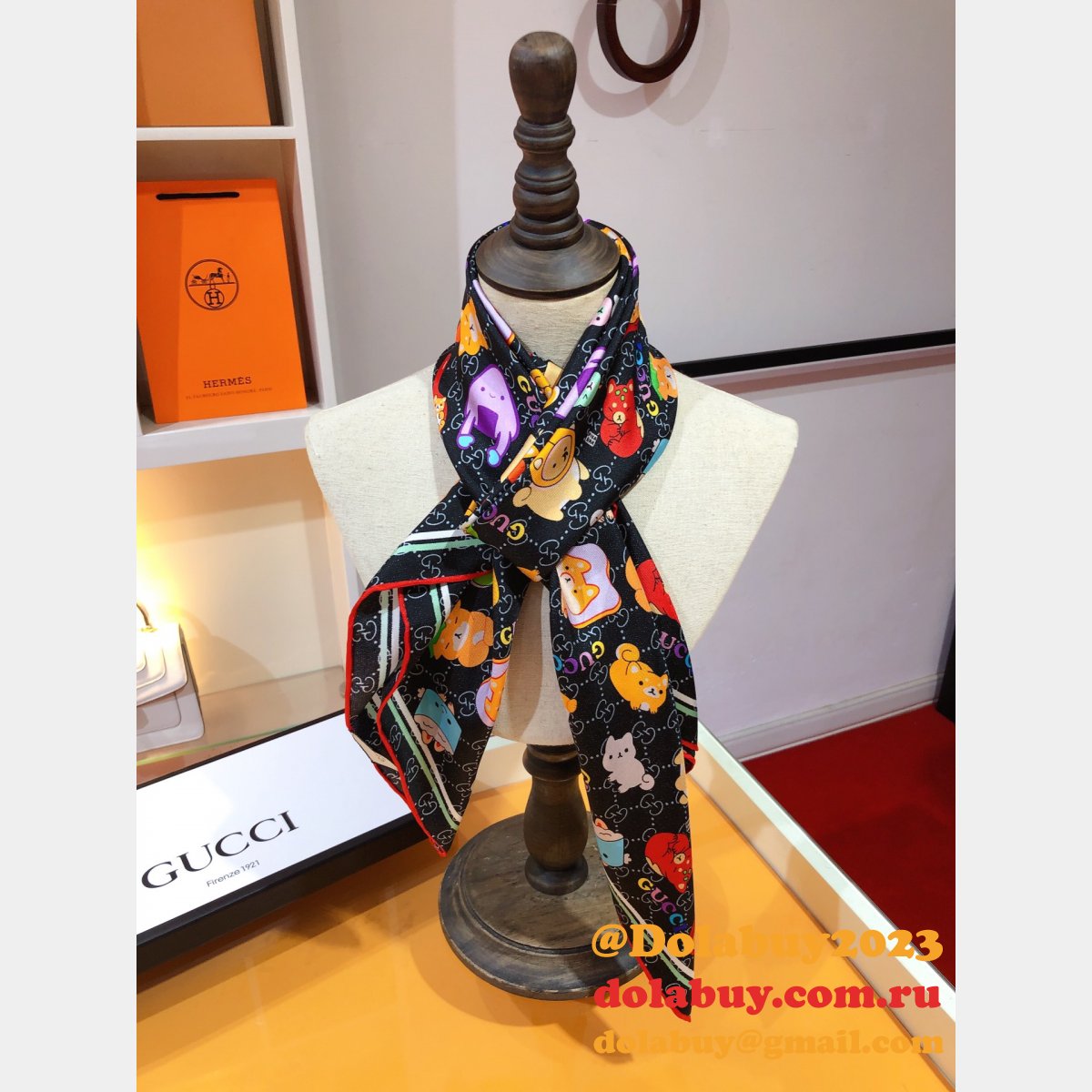 cheap G*u*i silk scarf replica design sale