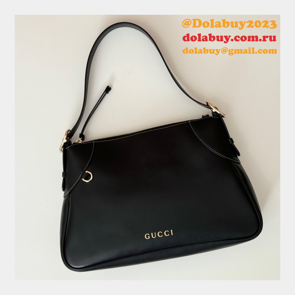 G*u*i duplicate gg emblem 815217 shoulder black best bag