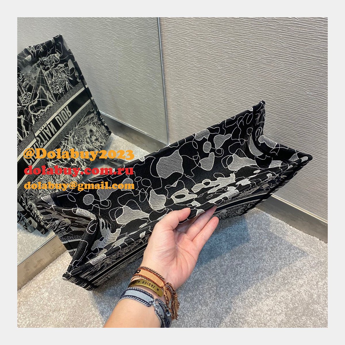 Fake Dior CD Book Tote 41.5CM Bag
