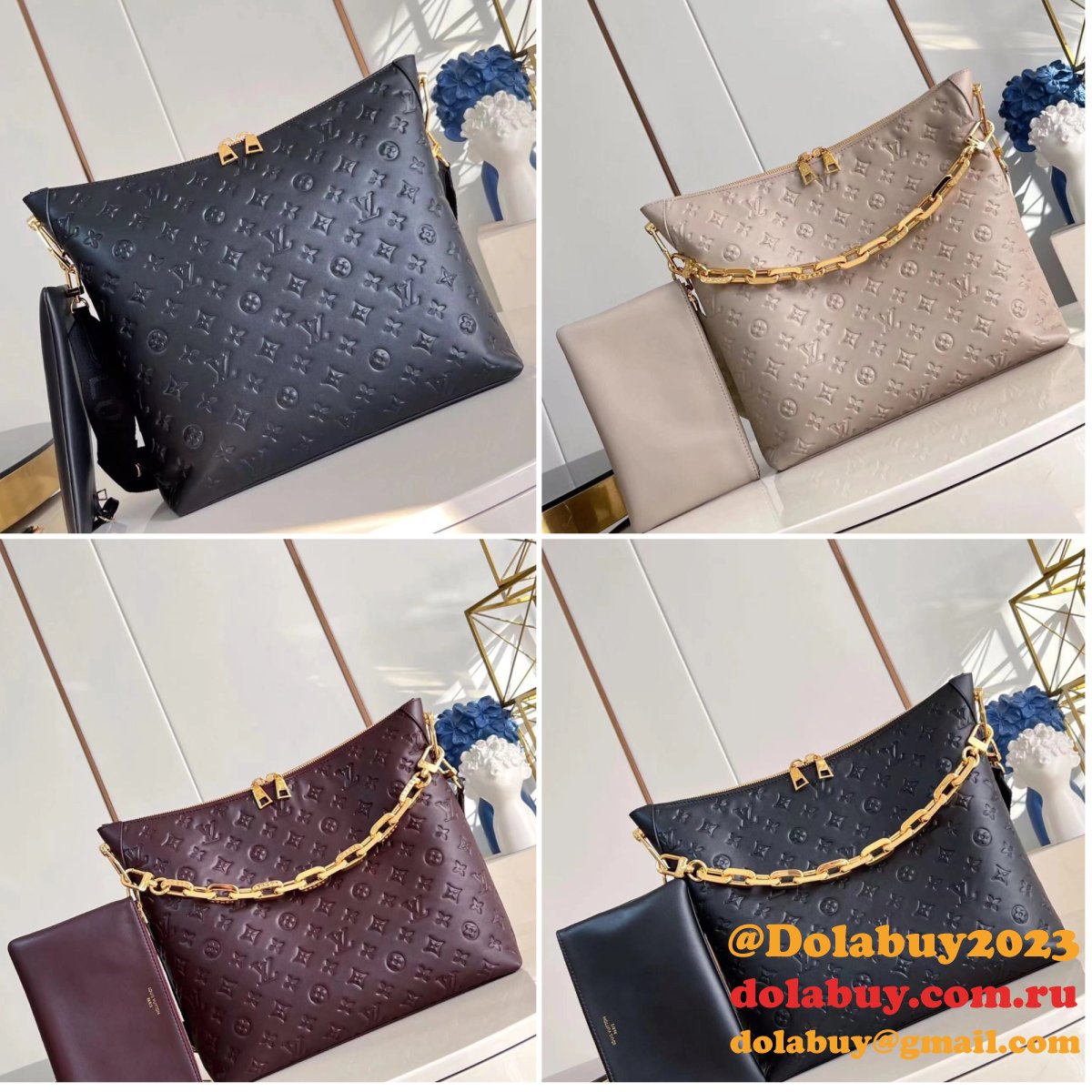 Duplicate Louis Vuitton Designer Coussin Hobo MM M12068 Bag