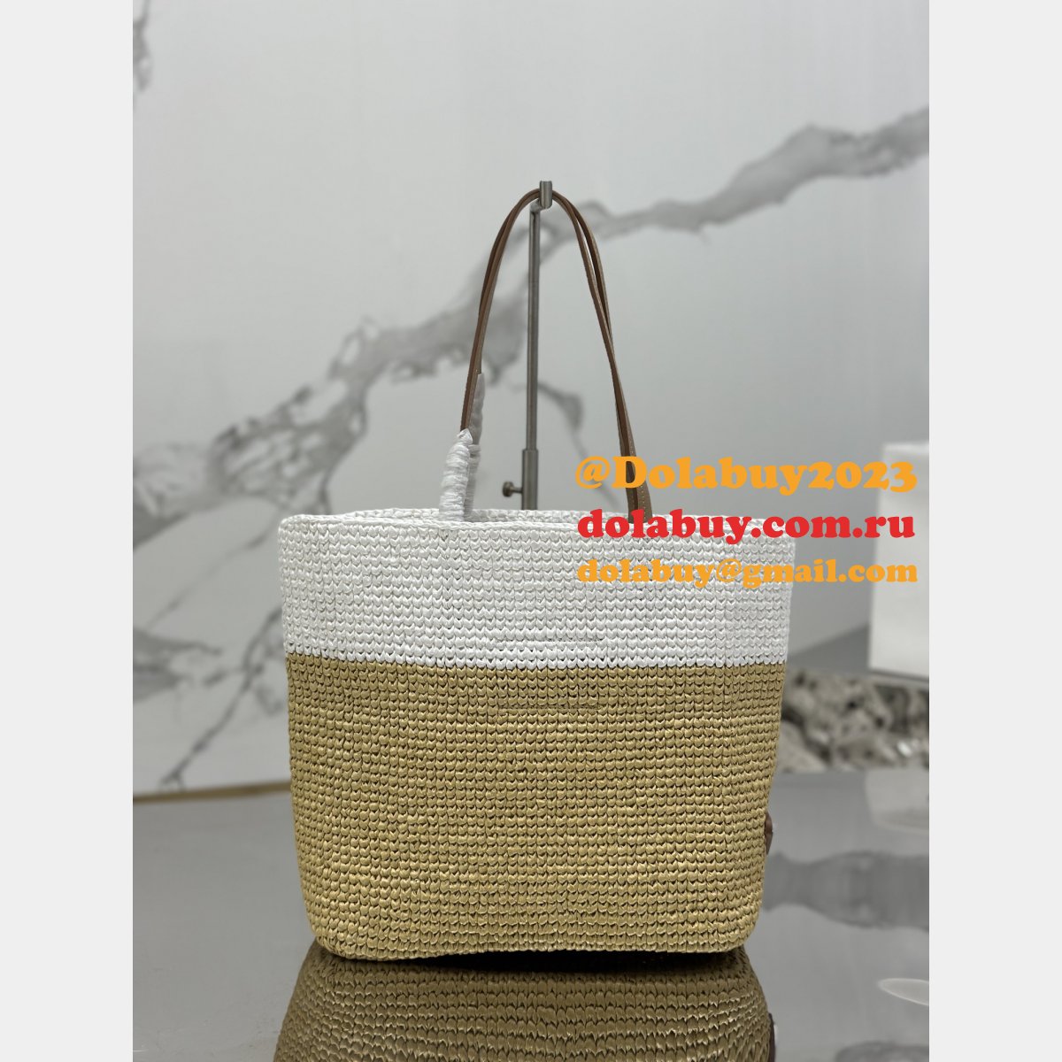 Wholesale prada 1:1 Mirror weave big tote