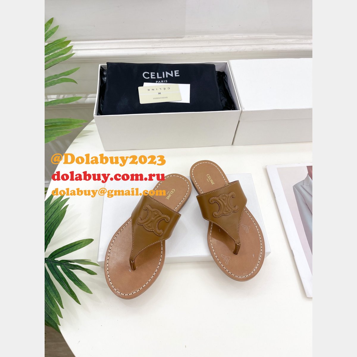 Dolabuy Celine Designer Replica Flip Flops Shoes