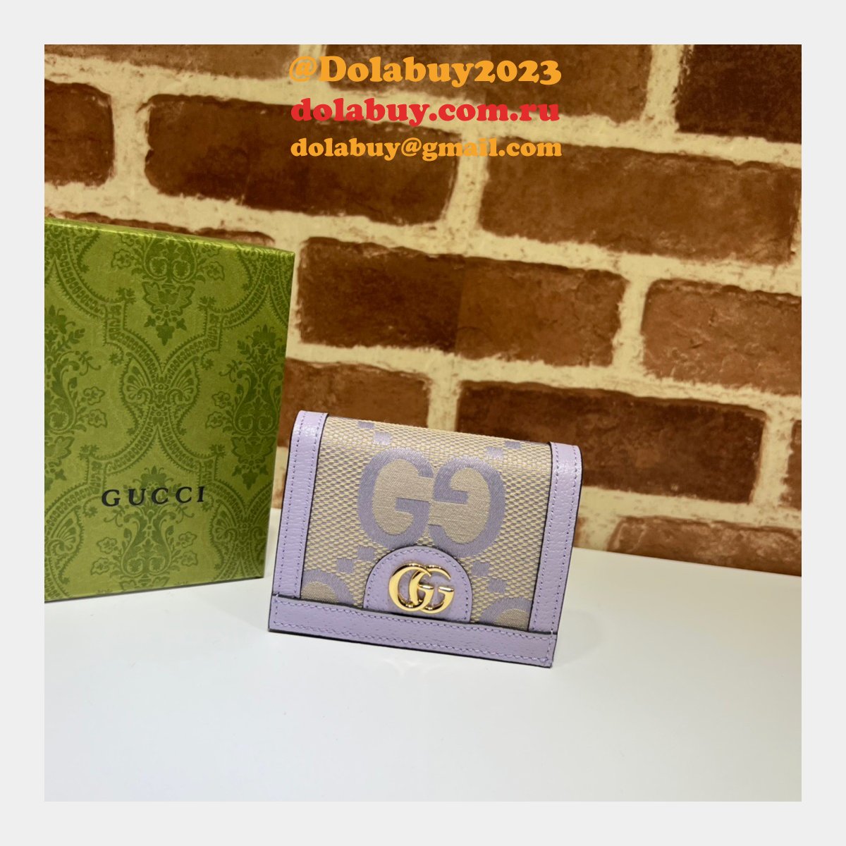 G*u*i knockoff gg supreme jumbo ophidia card case 523155 wallet