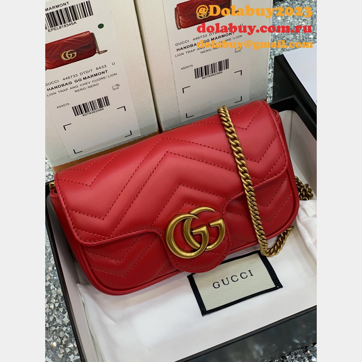 G*u*i wholesale gg marmont mini chain shoulder 476433 bag
