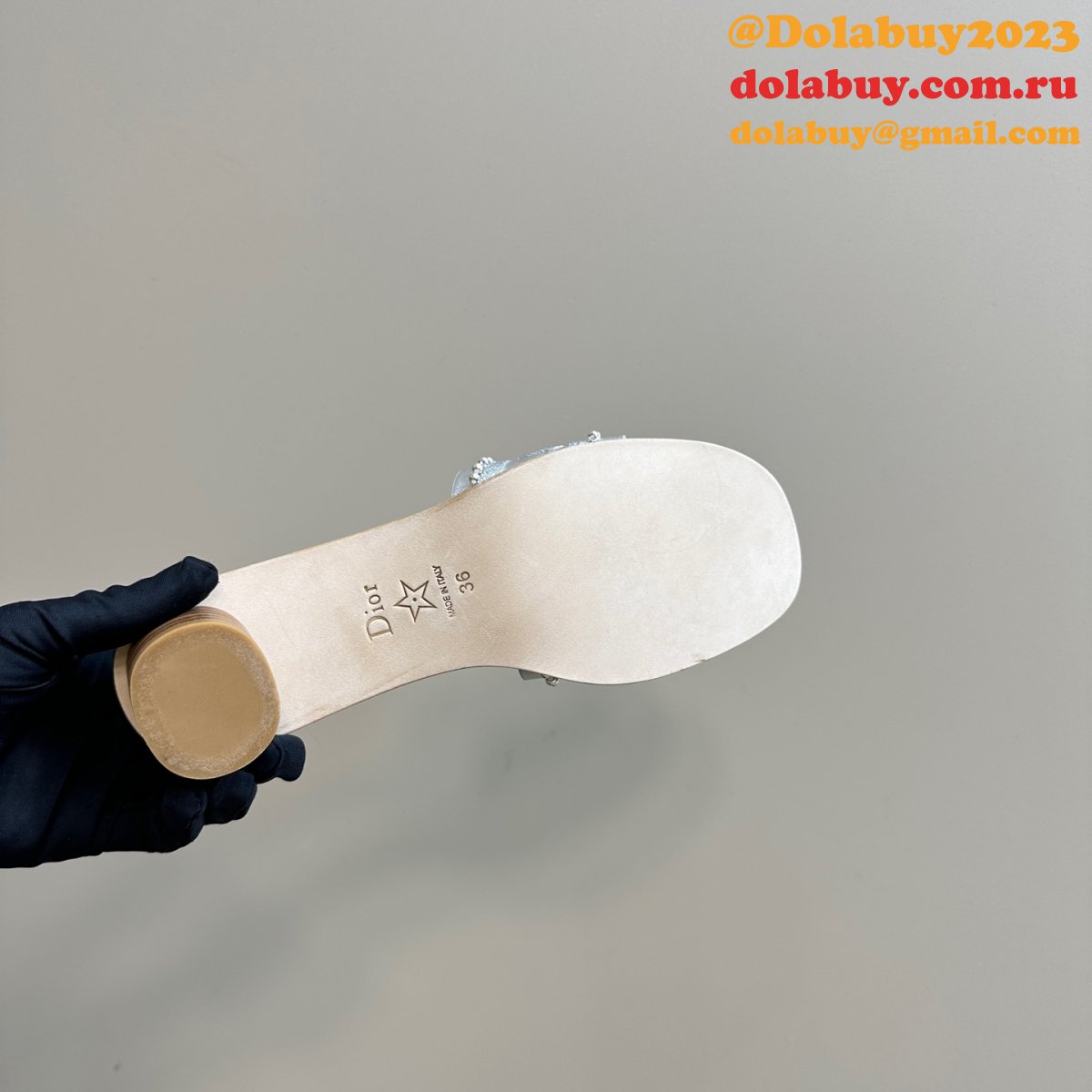 Fashion Dior Dway Heeled Slide