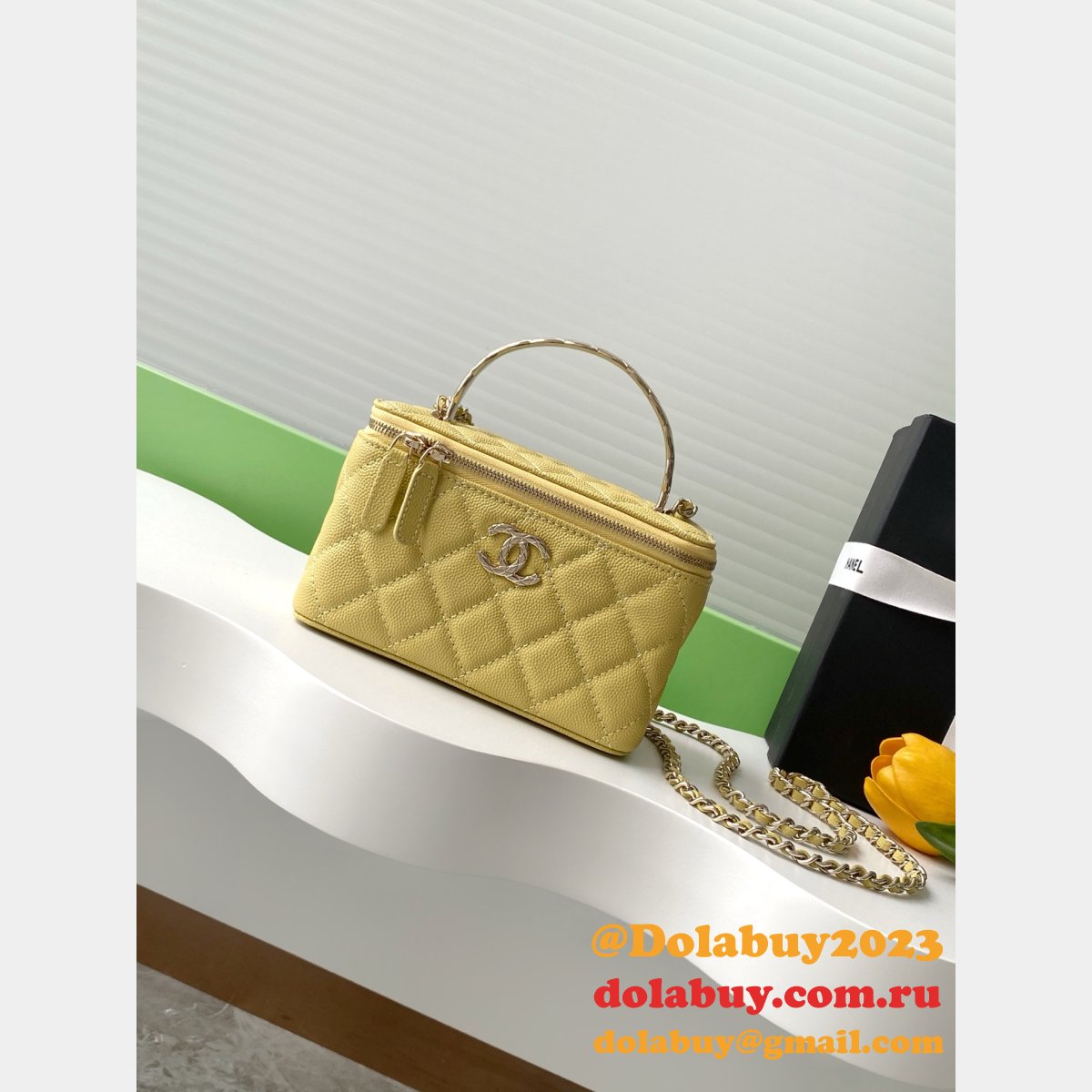 AP4590 1:1 Mirror Chain Shoulder Vanity Bag