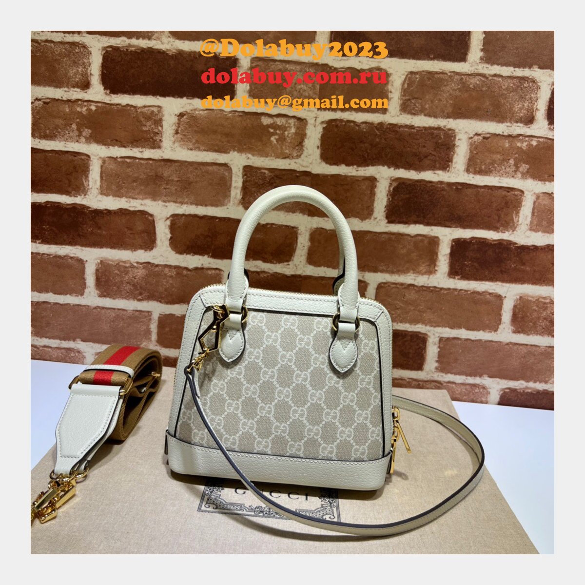 G*u*i fake luxury goods 677212 horsebit top handle bag