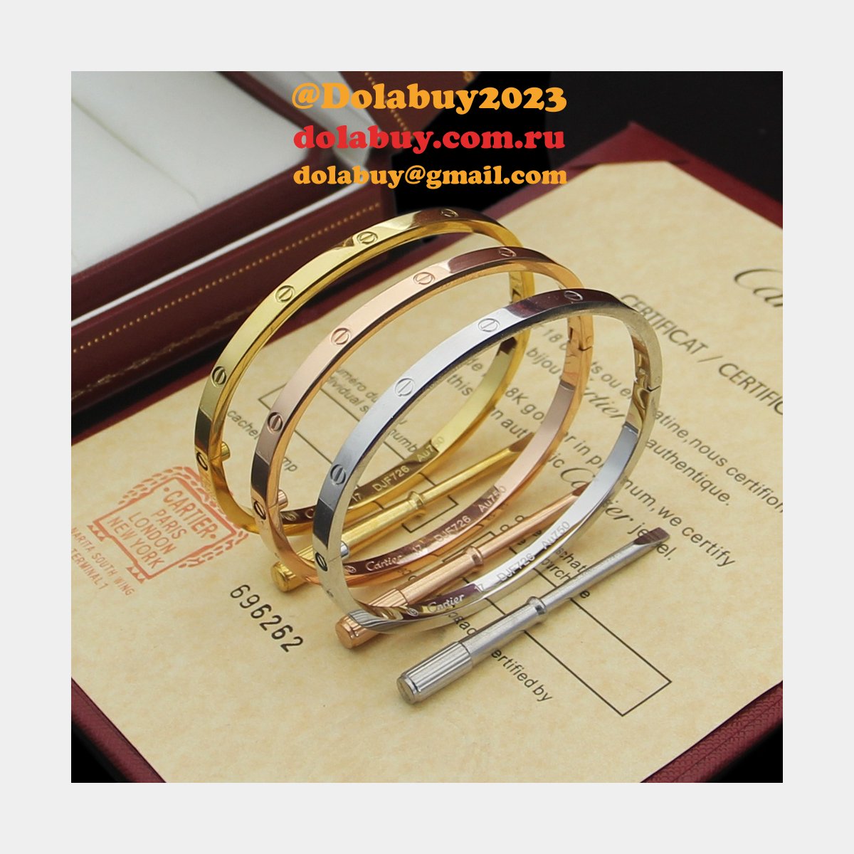 Cheap 1:1 Mirror Cartier love Bracelet Wholesale