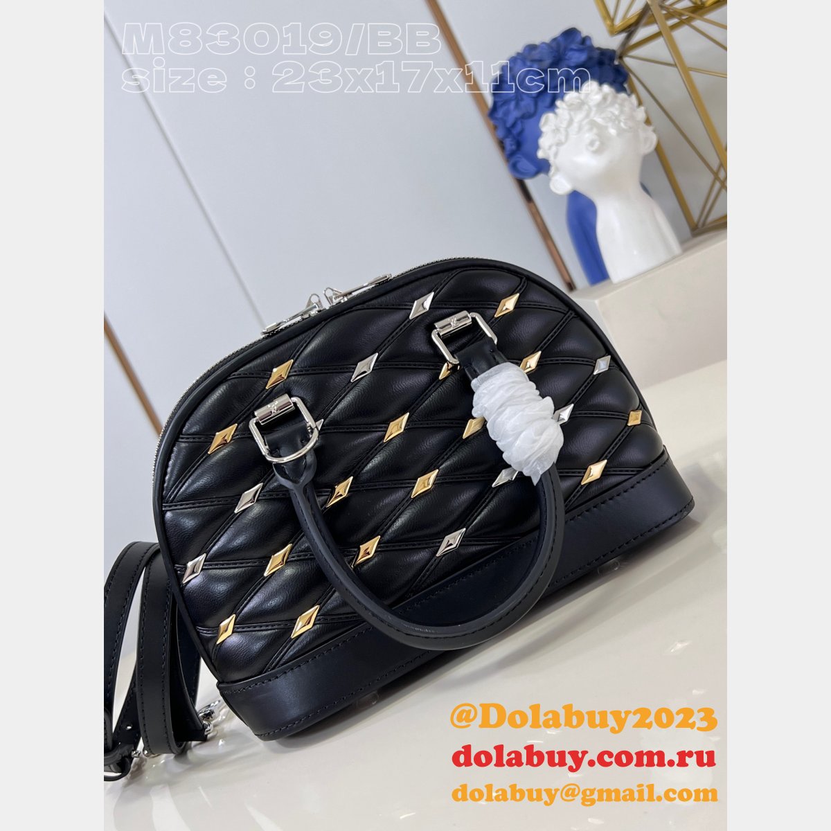 1:1 Mirror M83019 Nano Alma Malletage High Copy Louis Vuitton Black Bag