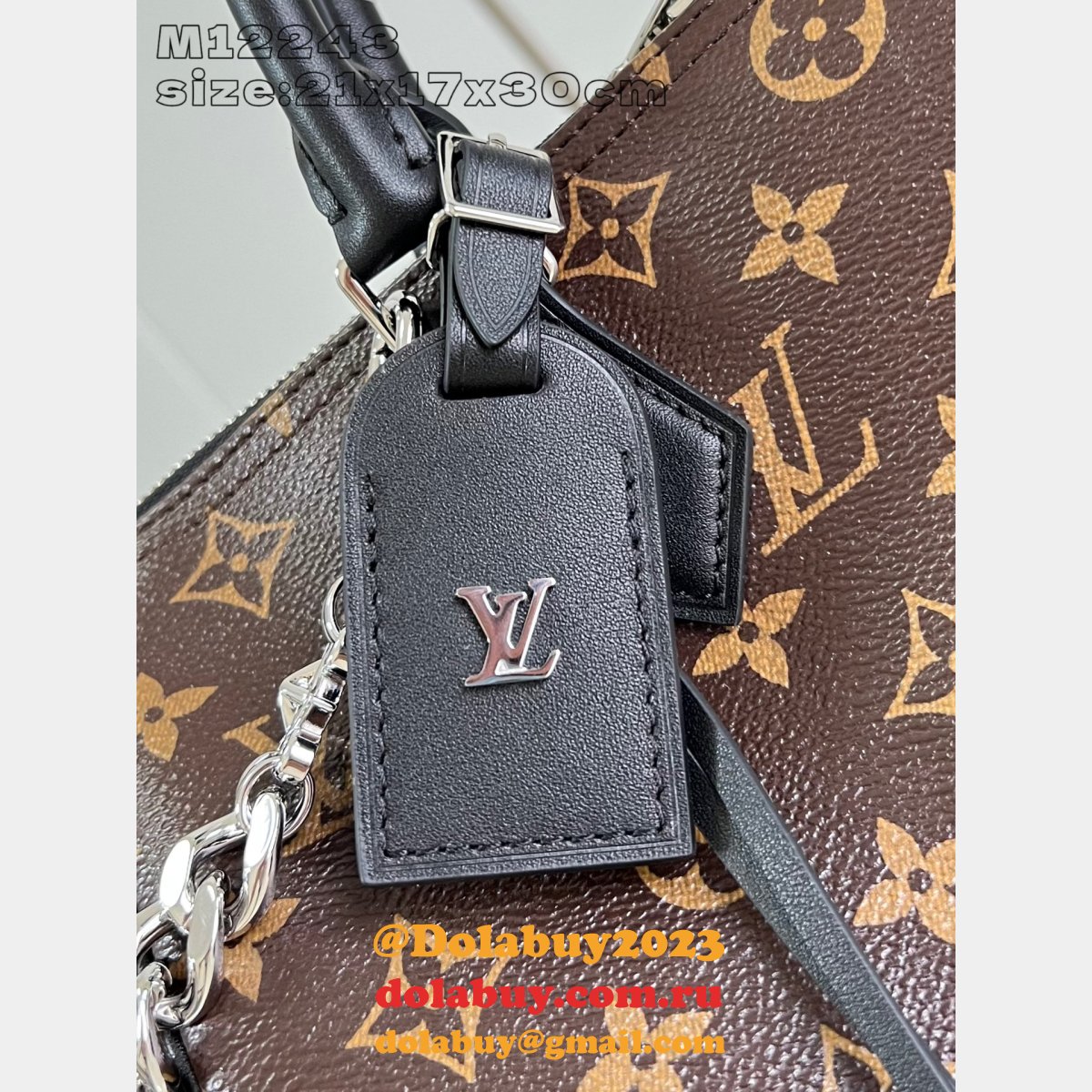 Louis Vuitton Luxury Copy M12243 Speedy Soft 30 Dark Monogram Bag