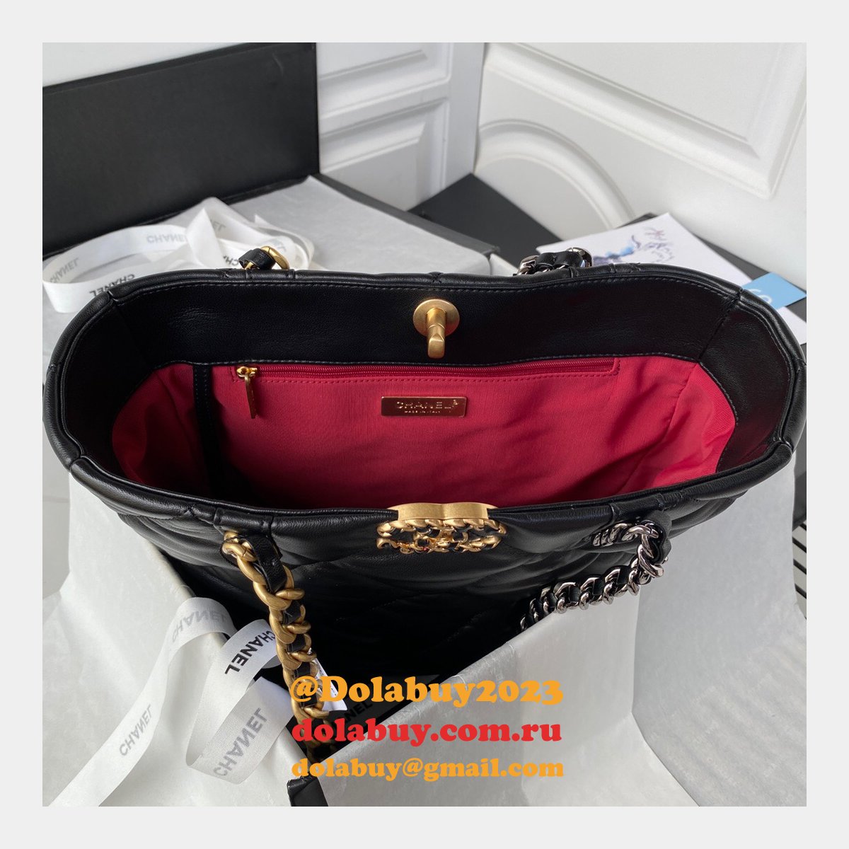 High Quality Replica AS3519 19 Shopping Lambskin Bag