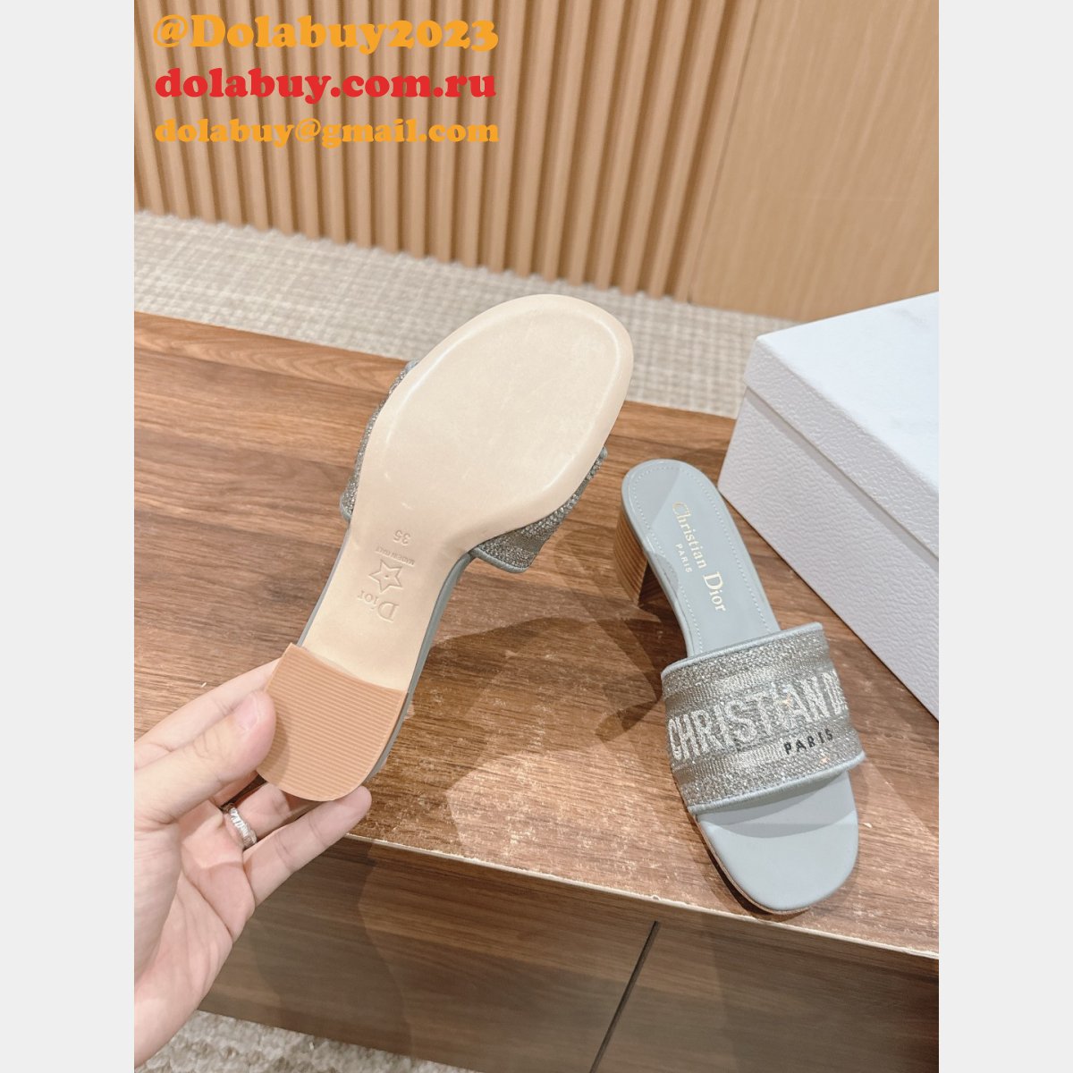 Inspired Fashion DIOR heel DWAY SLIDE