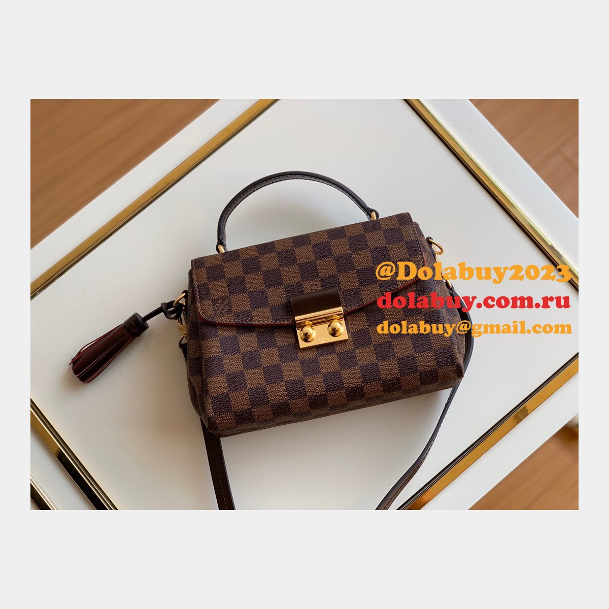 Louis Vuitton Replica N41581/N53000 Croisette Damier Azur Canvas