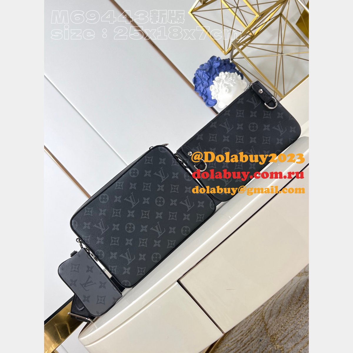 Louis Vuitton Top Quality Trio Messenger G66 M69443 Grey