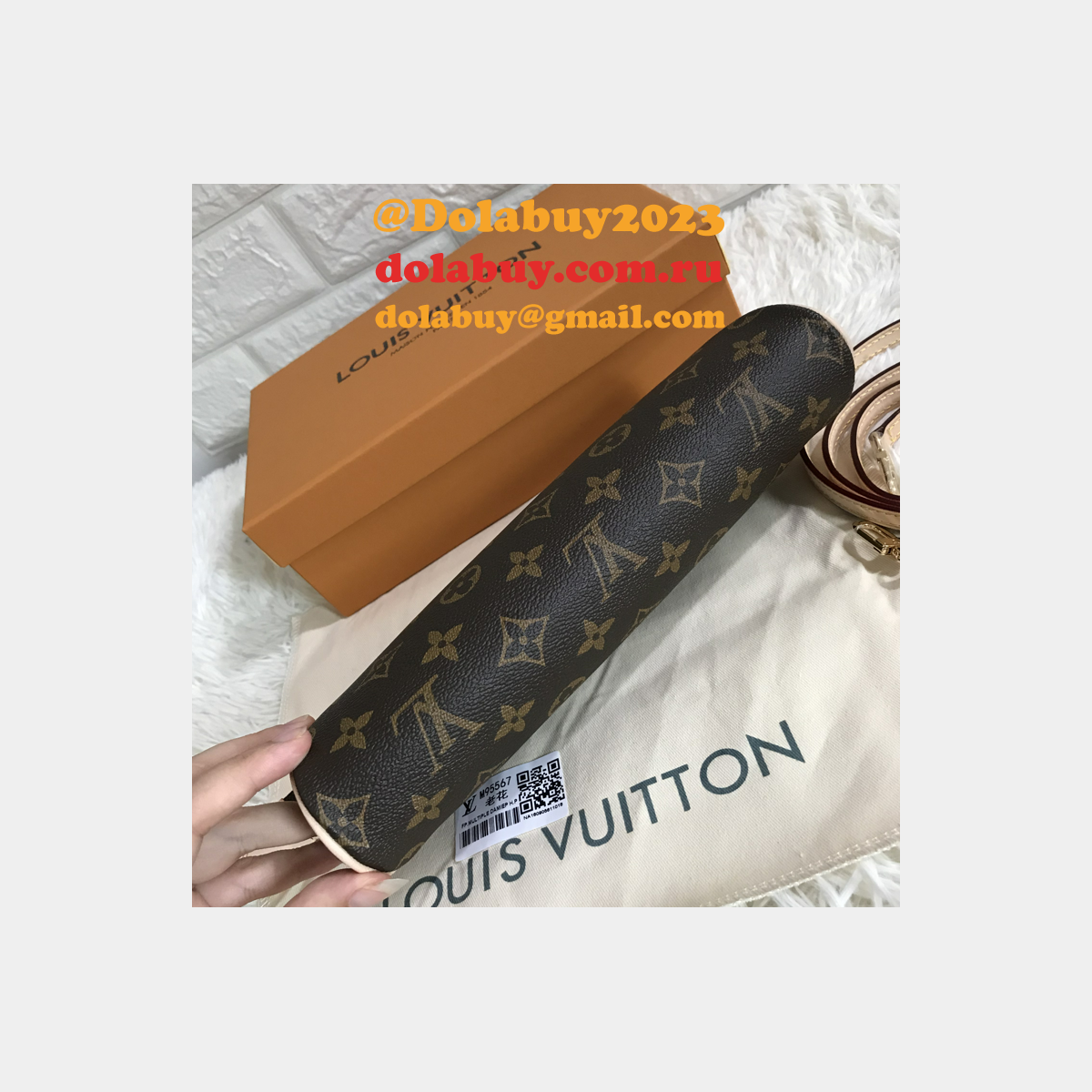 Louis Vuitton EVA Clutch Monogram in Brown Fake M95567 Bag