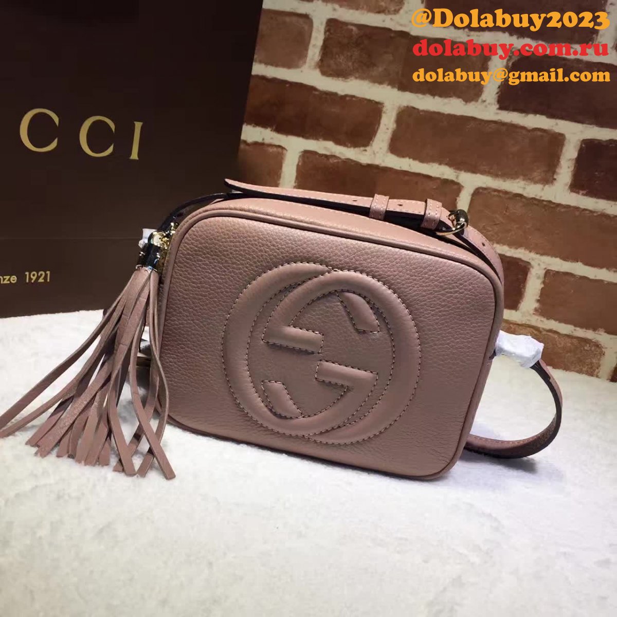 aaa+ G*u*i replicas soho small leather disco 308364 bag