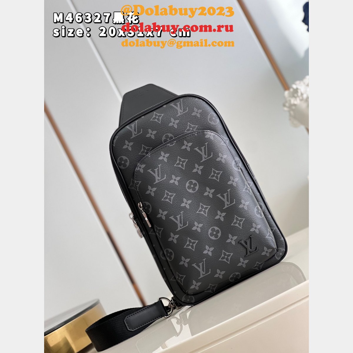 Louis Vuitton Knockoff Damier M46327 Canvas Avenue Sling Bag