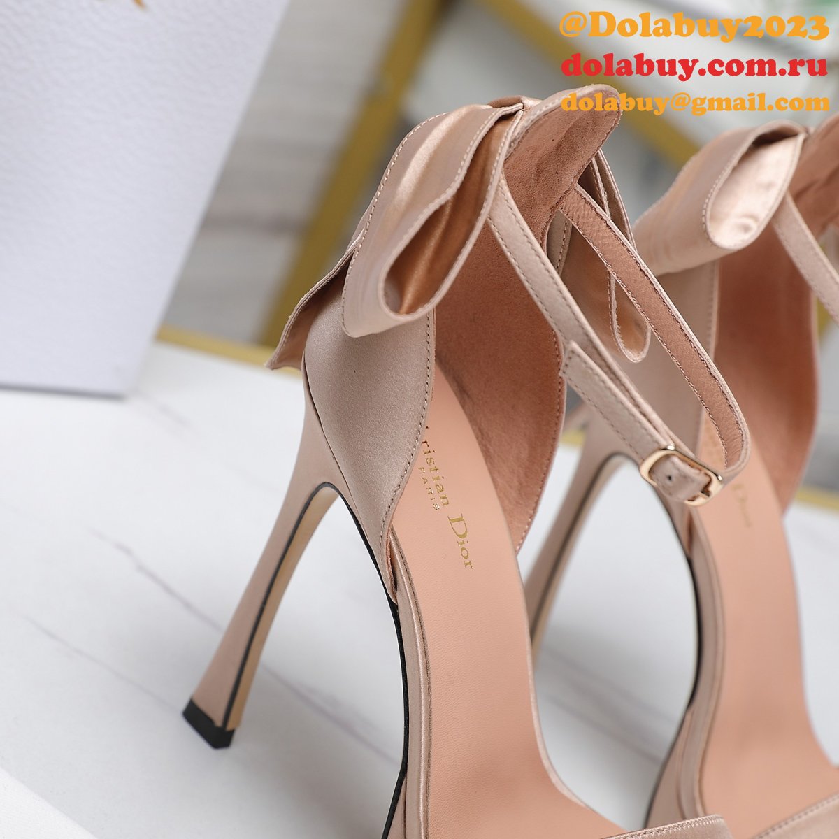 Duplicate Mlle Dior Heeled Sandal Top Quality