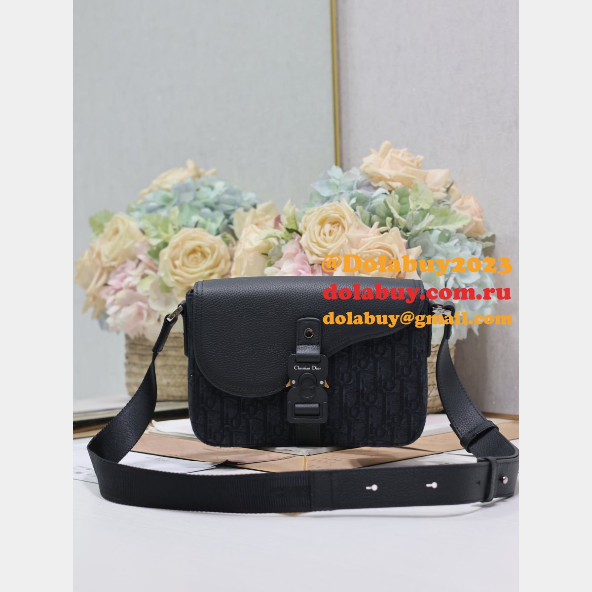 Highest Quality 049 Replica Christian Dior Mens Messenger Bag