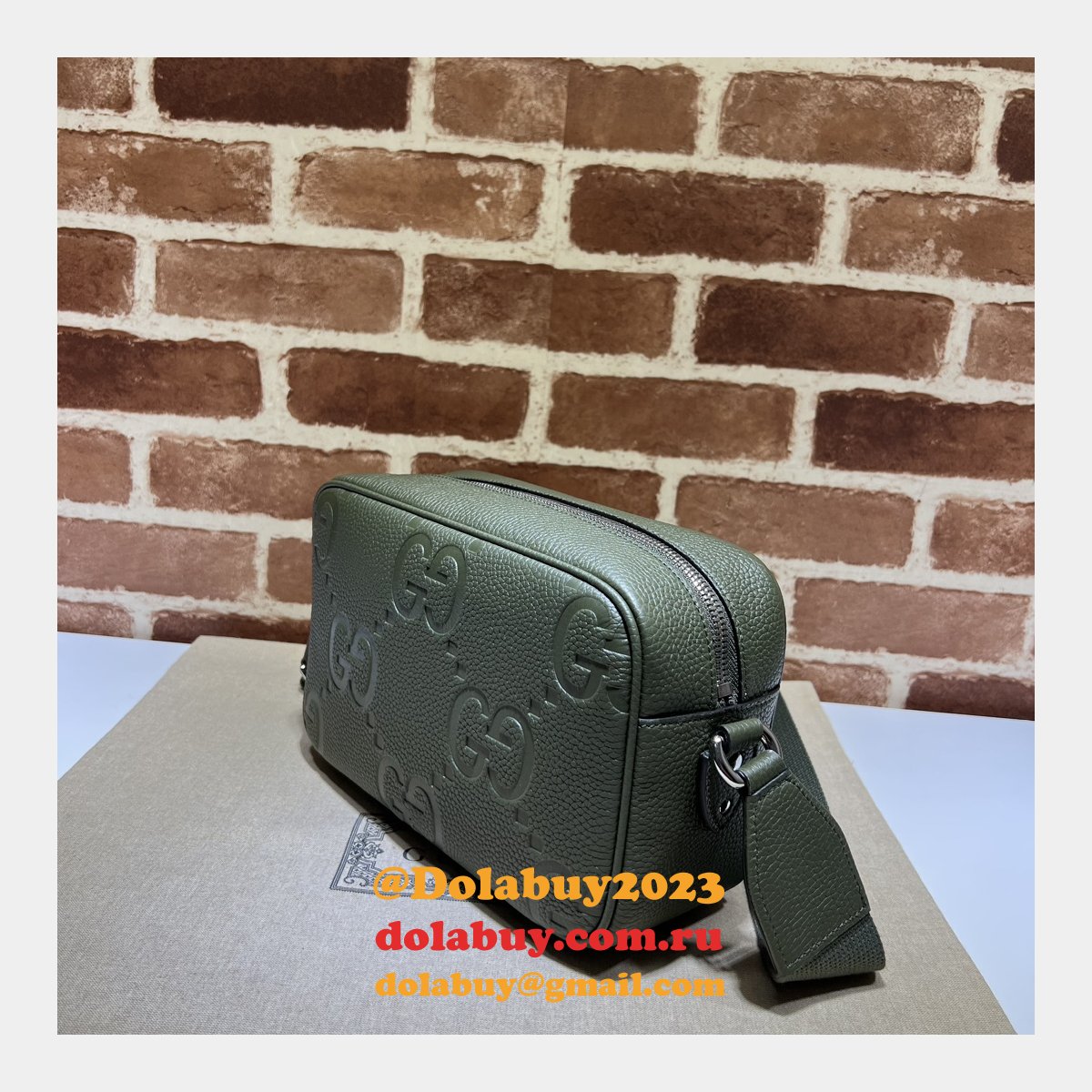 luxury jumbo gg G*u*i 766946 travel messenger replica bag