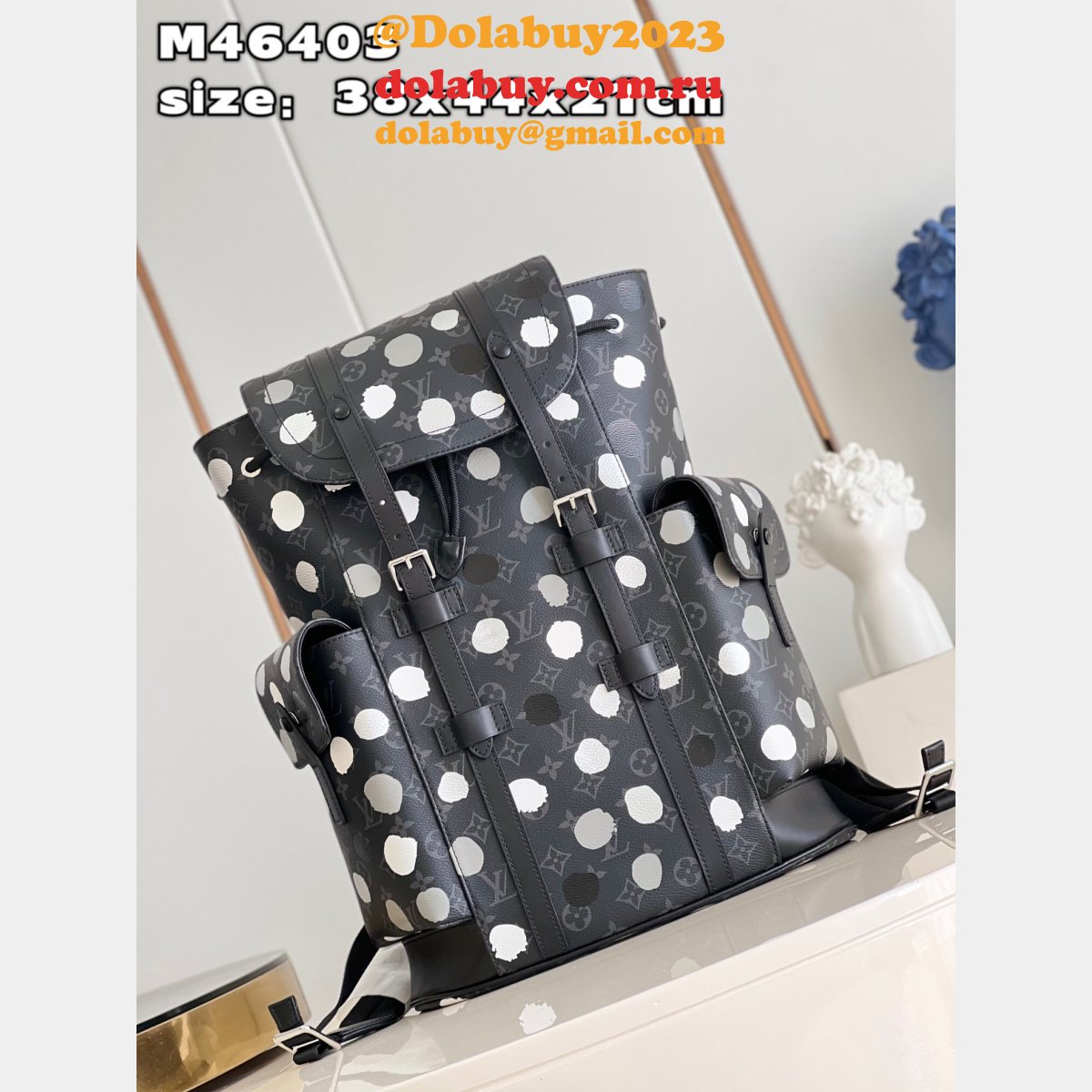 Louis Vuitton Perfect LV x YK Christopher M46403 Monogram Eclipse Canvas