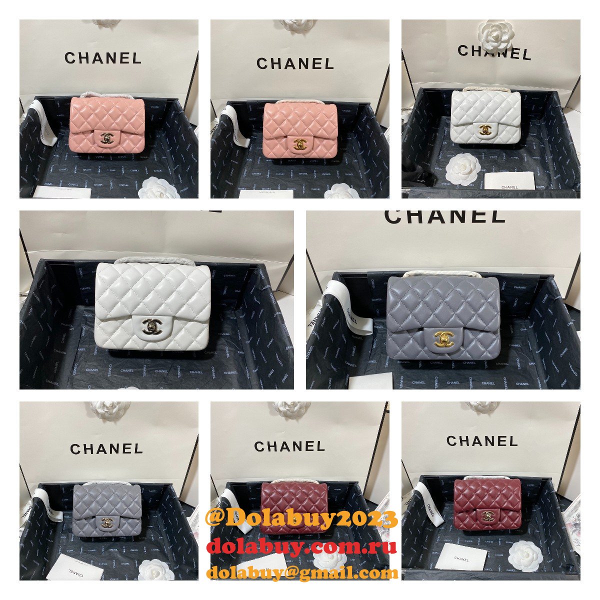 Knockoff CC Lambskin Flap Bag 17cm AS1115
