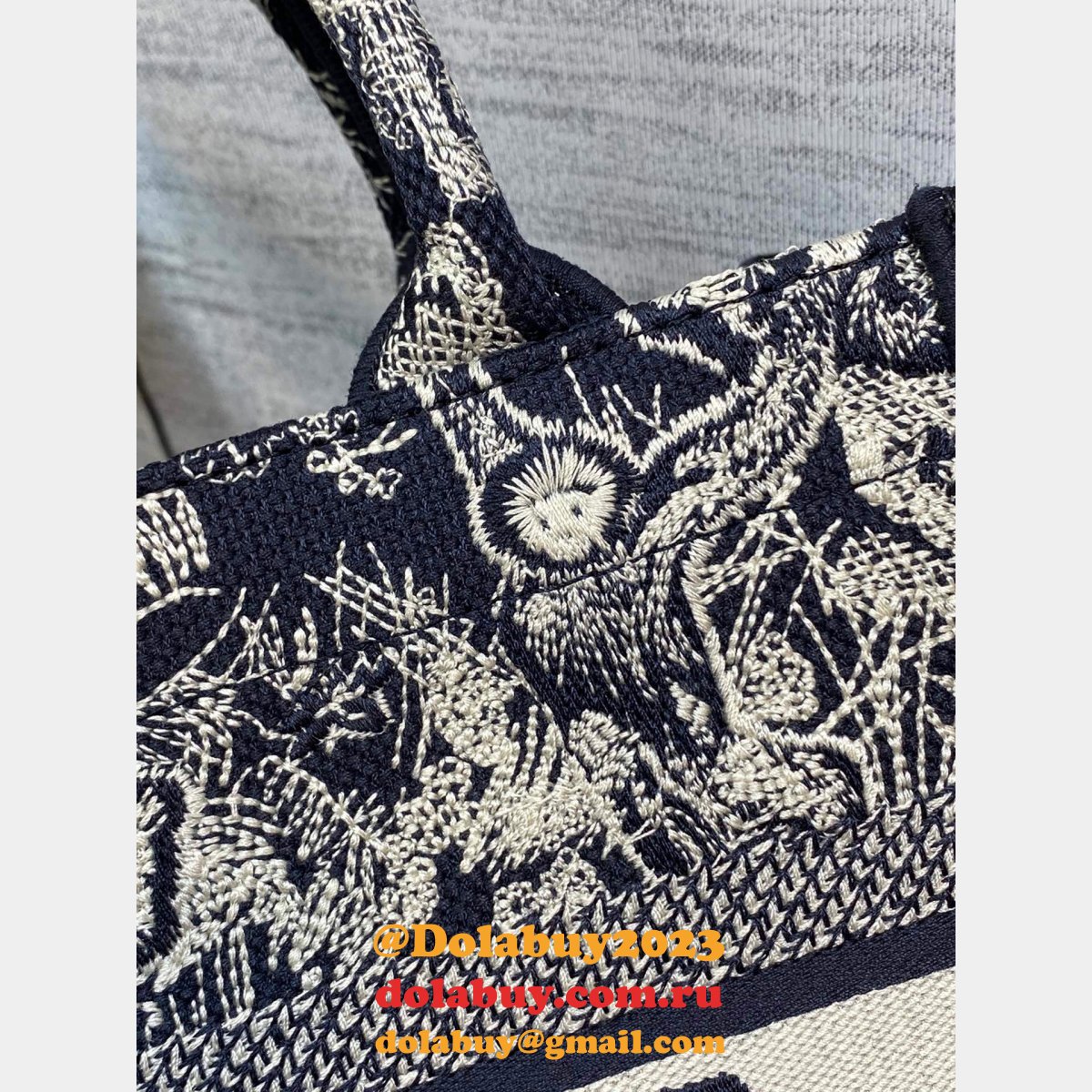 Highest Product Quality Dior Book Tote bag Blue 2022 Replica