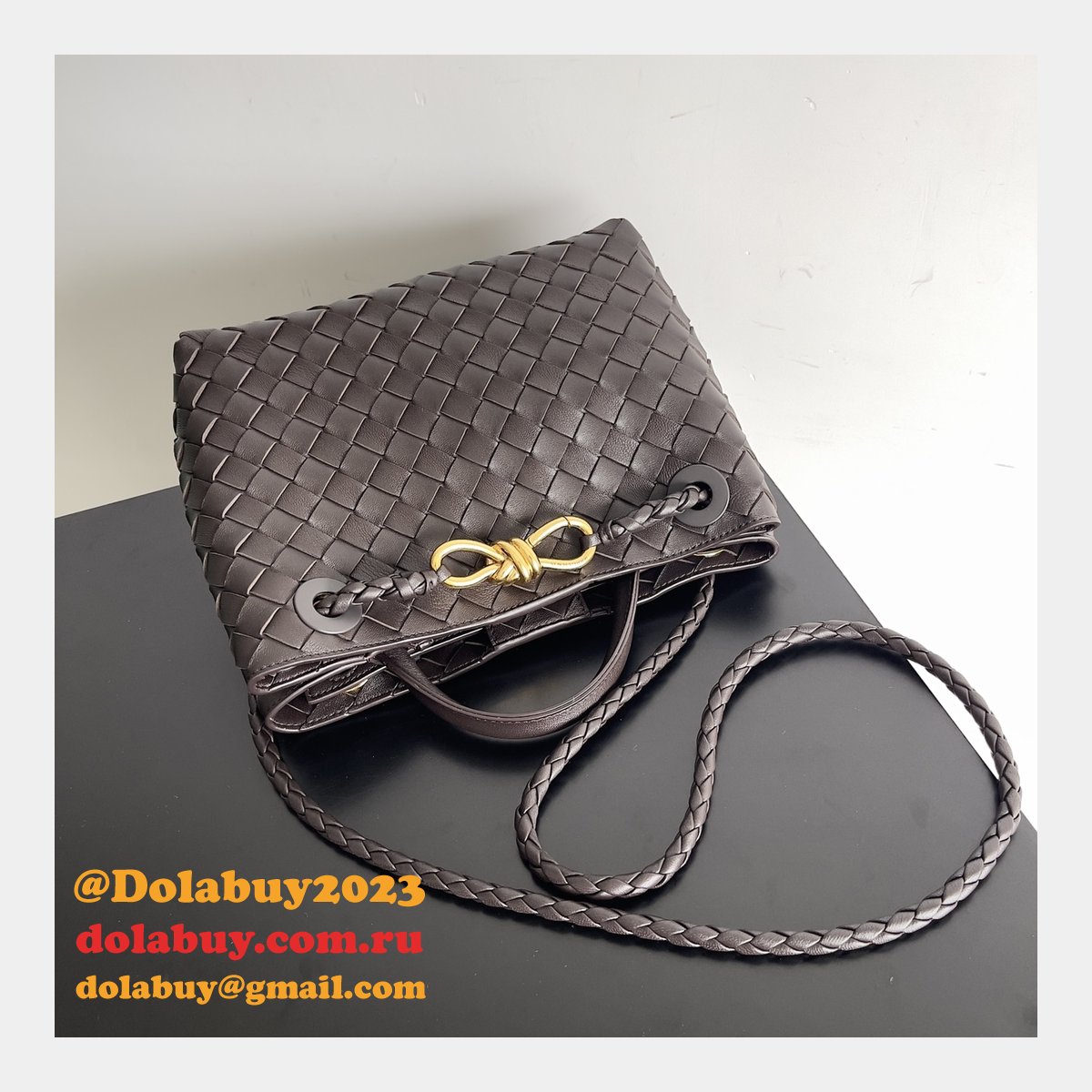 b0tte*a Ven*ta andiamo small 25cm bag leather strap
