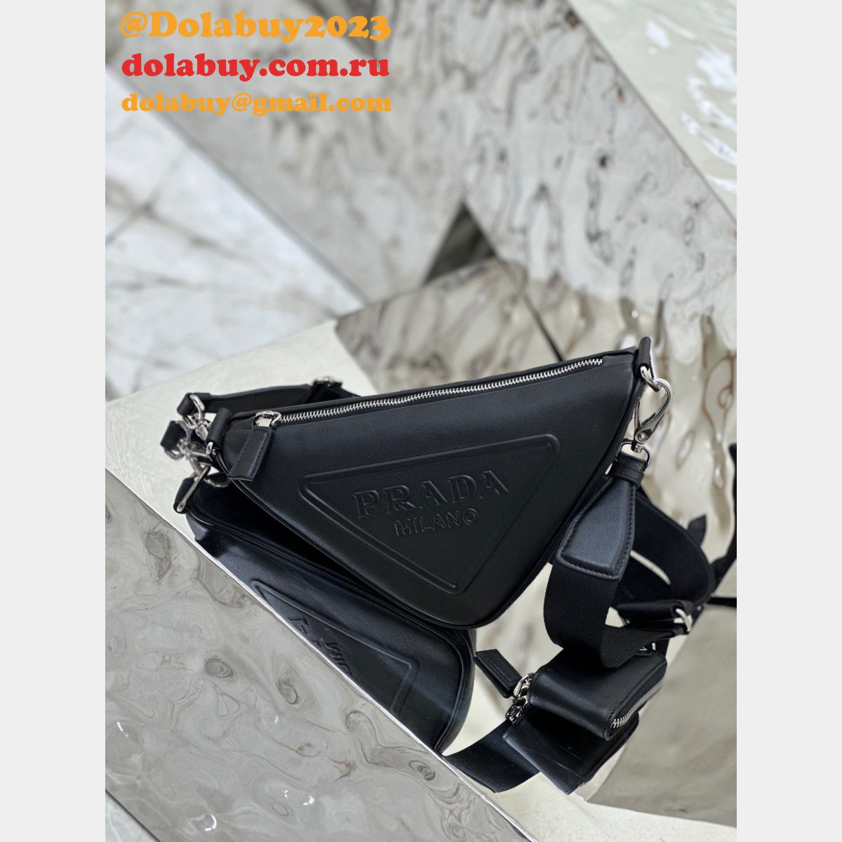 Top Quality Prada calfskin triangle 7 Star bag