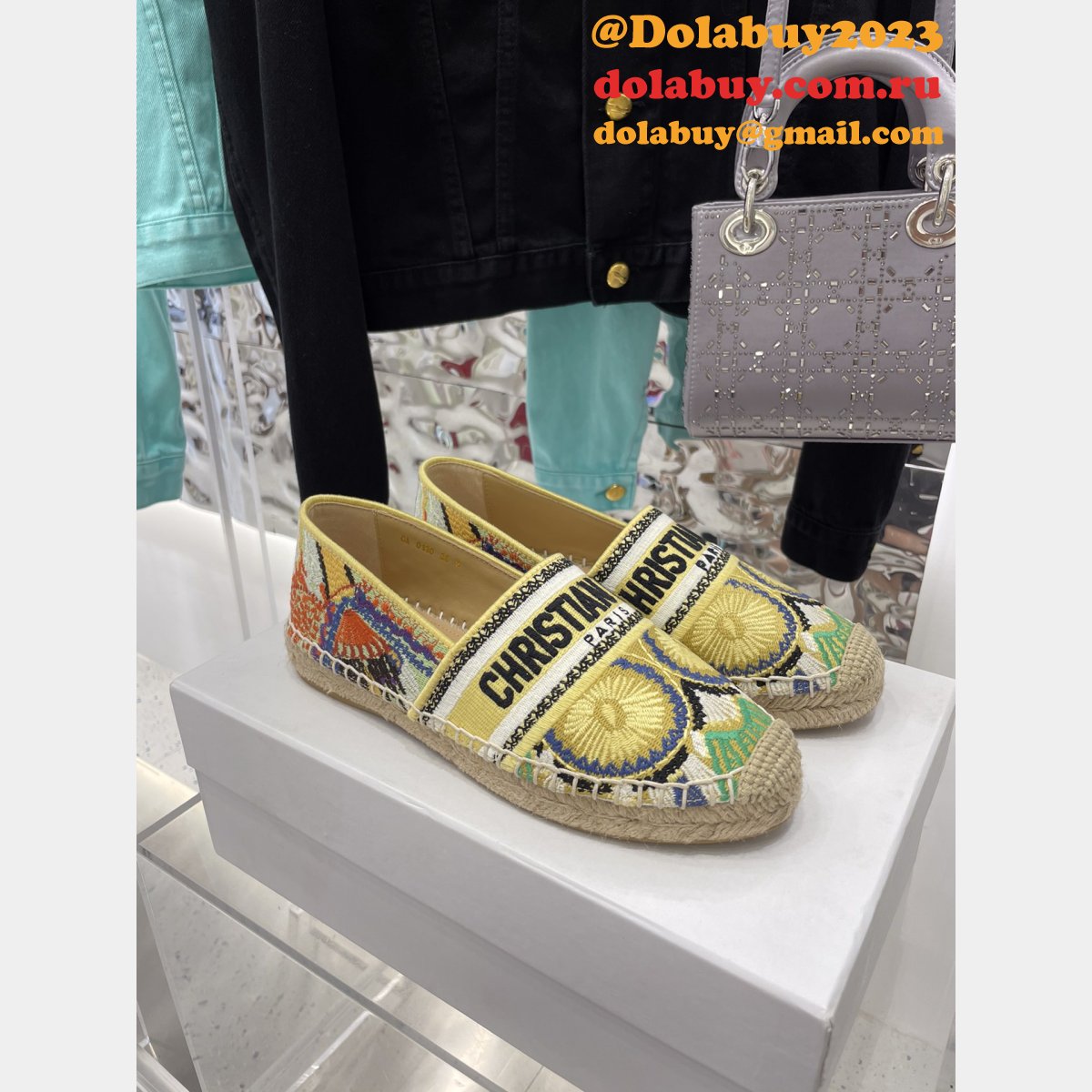 UK Replica Christian Dior Fisherman Embroidery Shoes