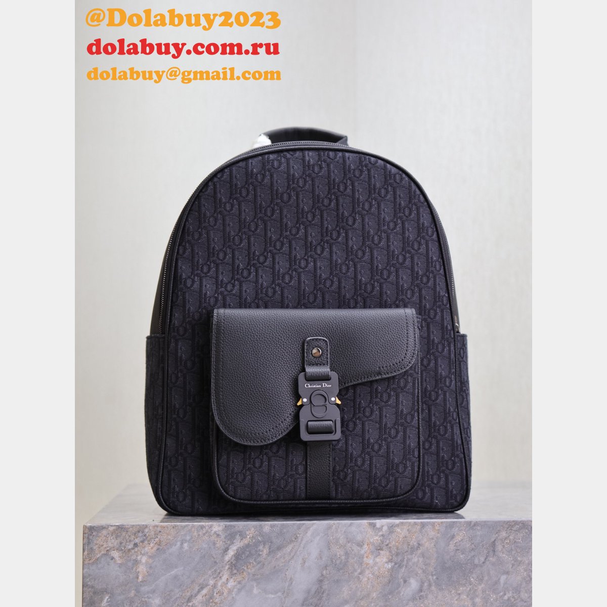 Best Replica Dior Saddle Zip Backpack