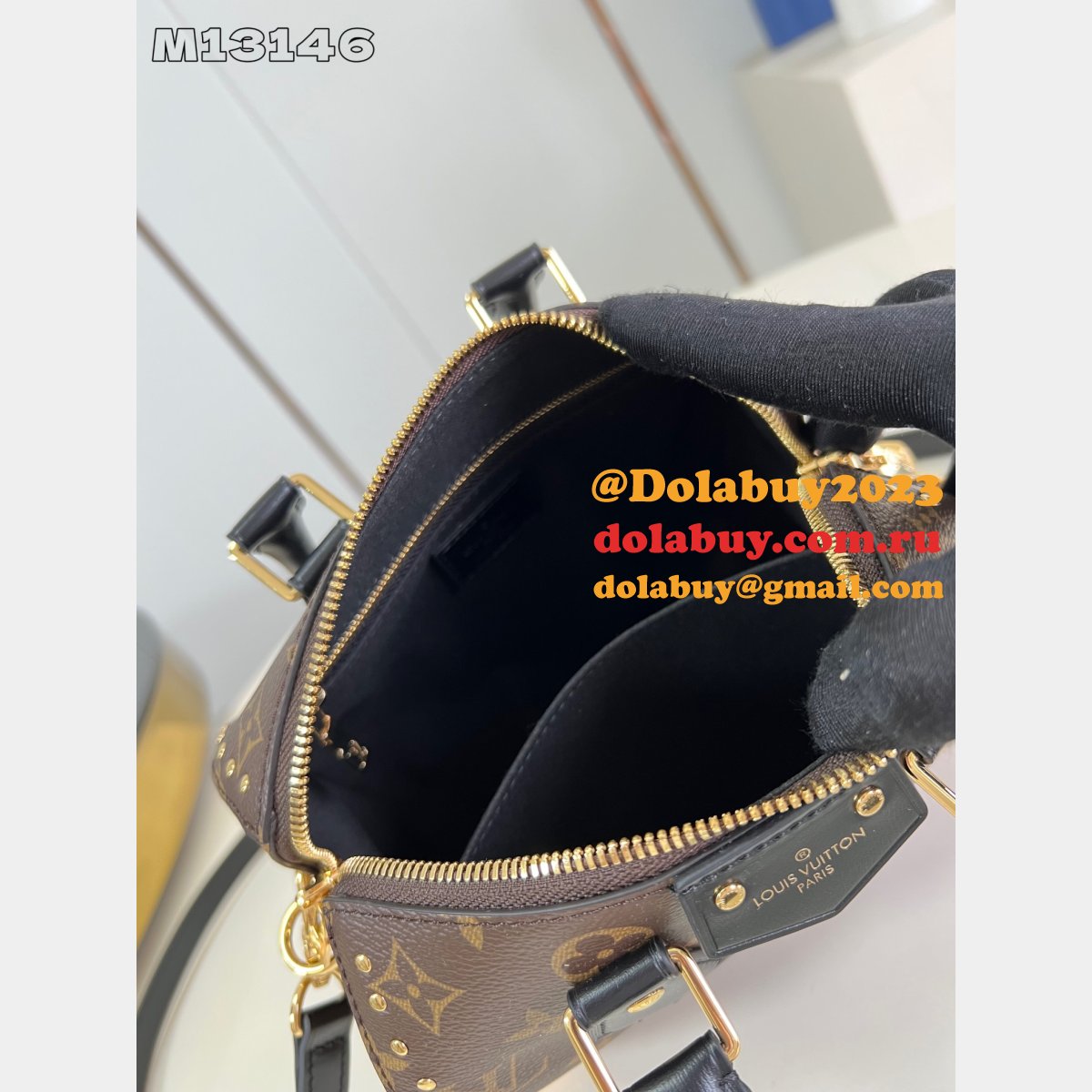 Louis Vuitton Designer Replica Speedy Trunk 20 Monogram M13146 Handbags
