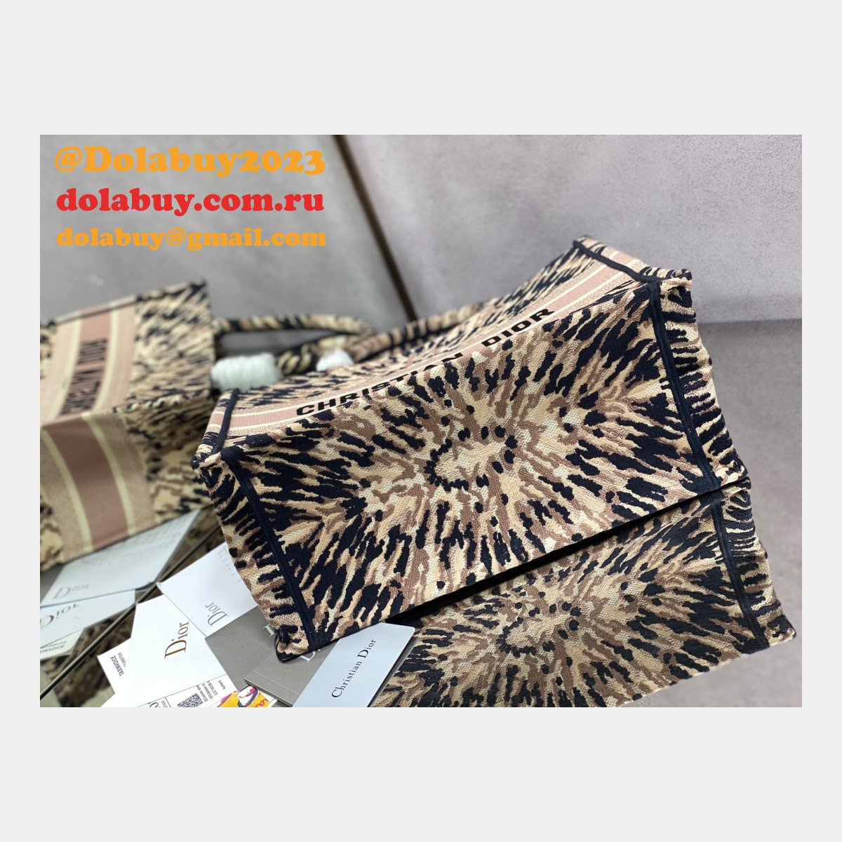 Designer Bag Replica for Dior CD Book Tote Small