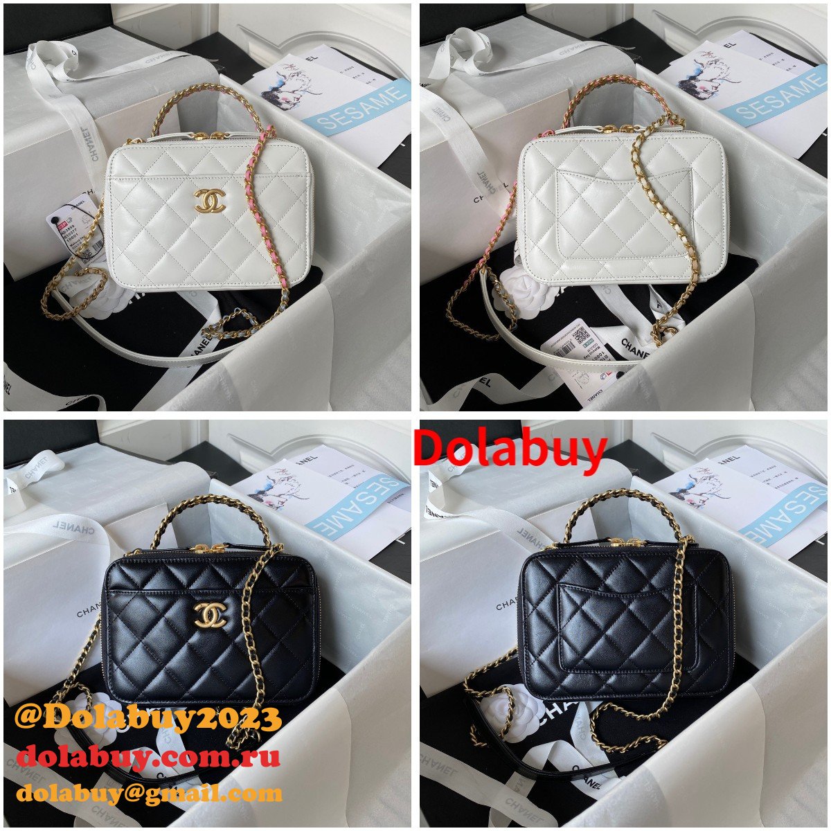 Knockoff 7 Star Vanity Case Shiny AS3899 Top Bag