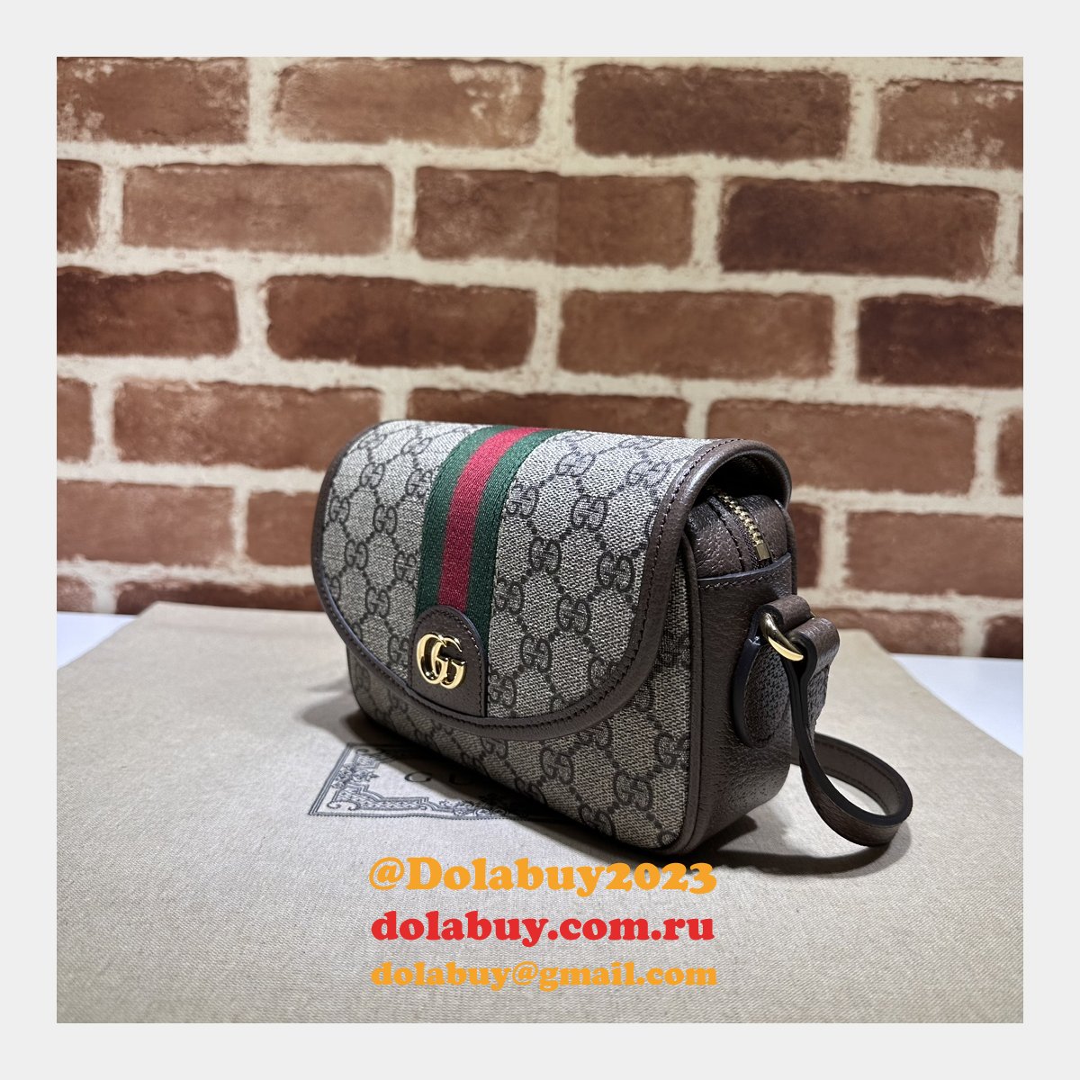 ophidia 772239 1:1 mirror gg G*u*i shoulder knockoff bag