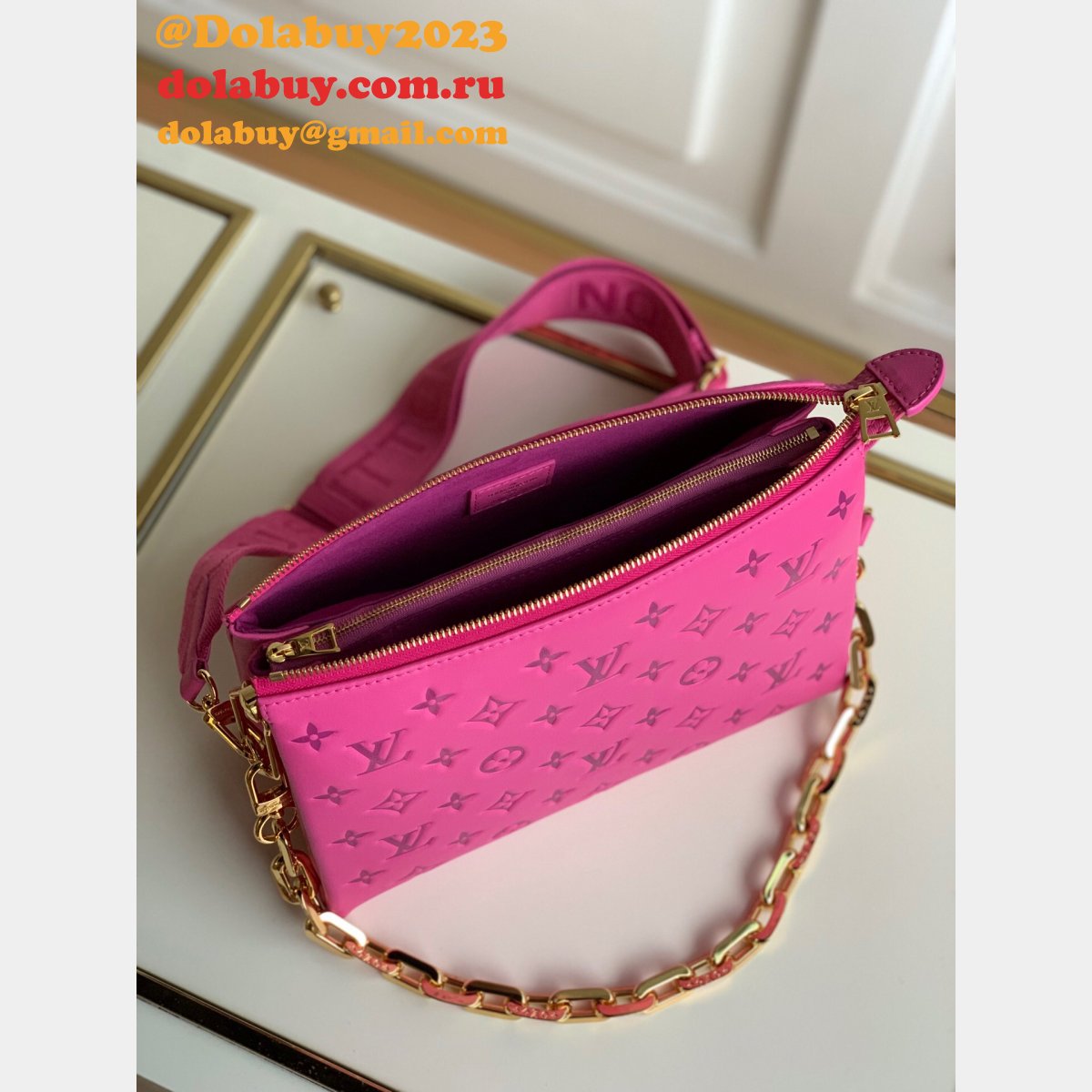 Quality Louis Vuitton Best Coussin PM H27 M58628/M58626 Pink/Blue Handbags