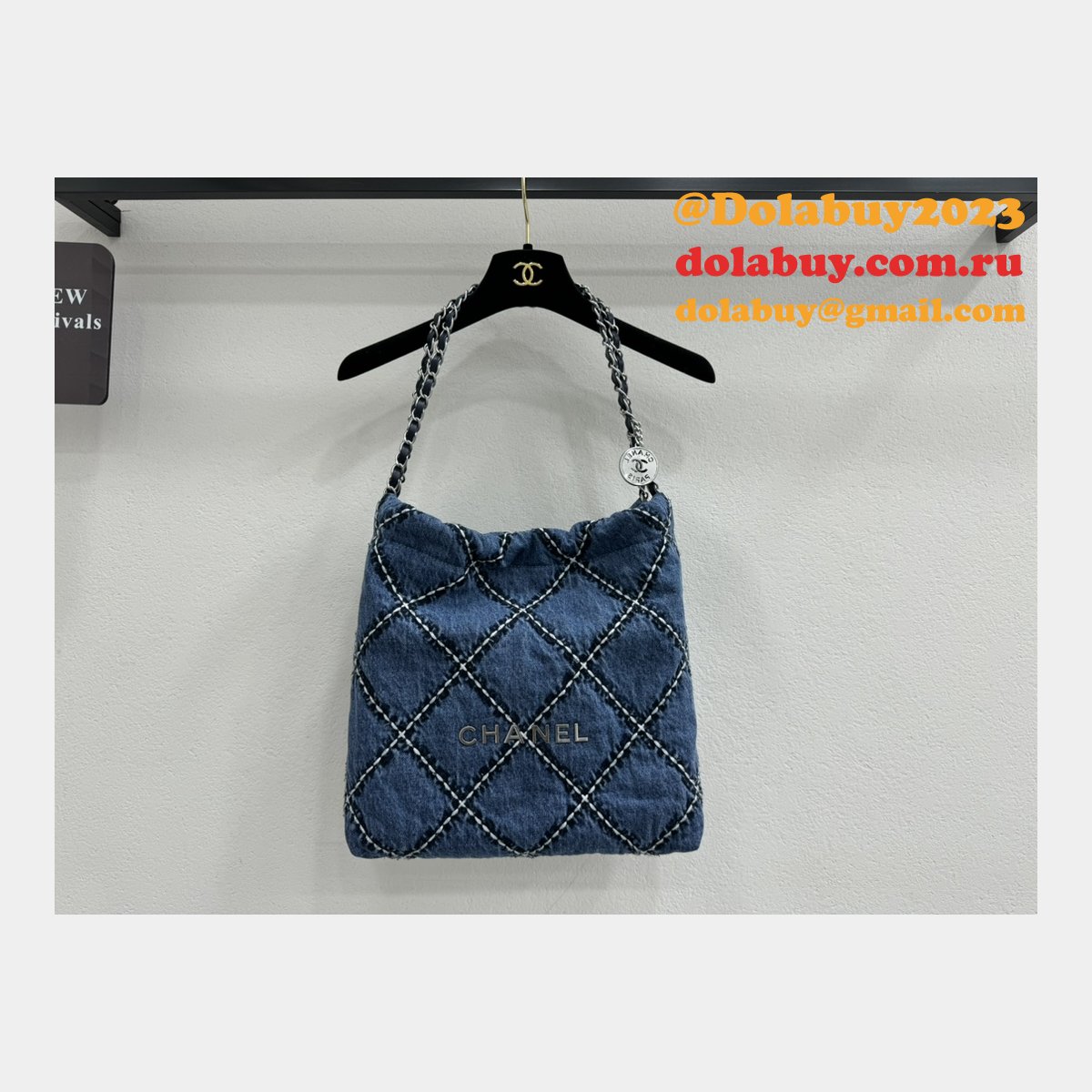 Top Quality CHANEL 22 denim bag AS3260