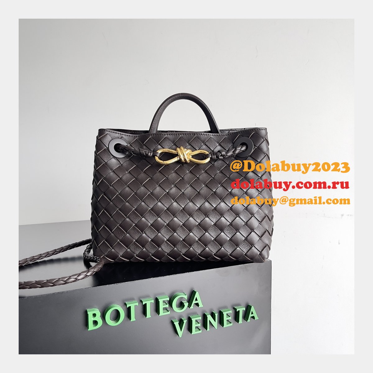 b0tte*a Ven*ta andiamo small 25cm bag leather strap