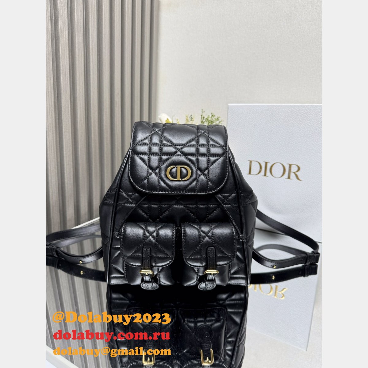 7 Star Medium Dior Caro Backpack