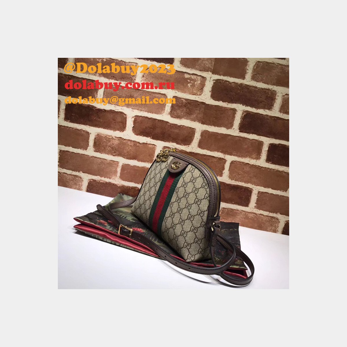 aaa+ G*u*i high quality ophidia small shoulder 499621 bag zipper