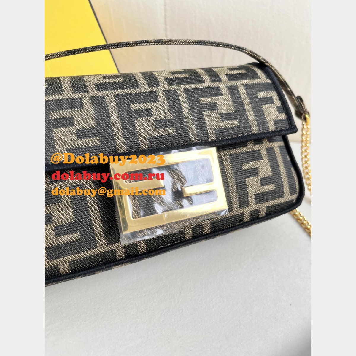 best F**di iconic baguette ff logo luxury handbag