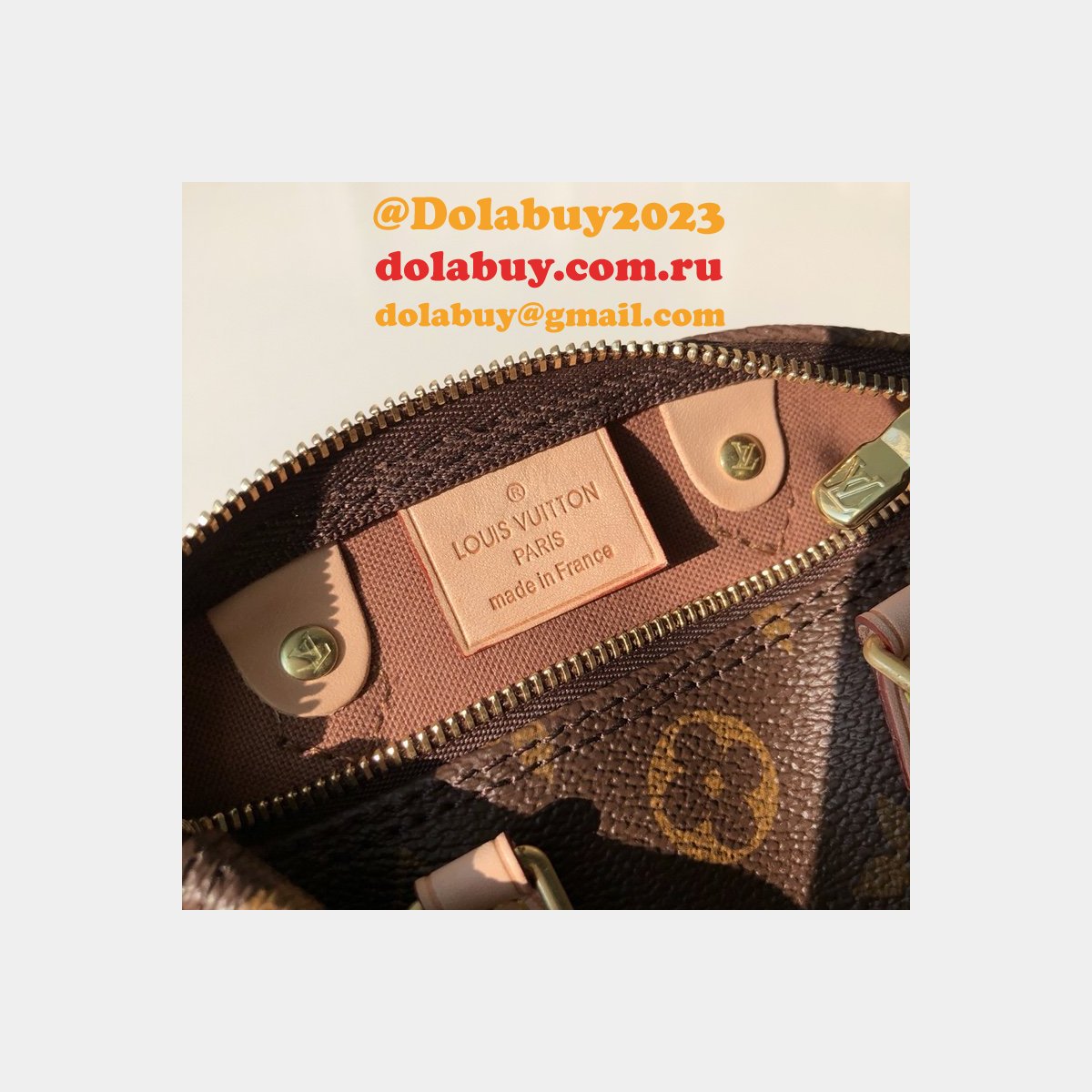 Replica Louis Vuitton Fashion Nano Speedy Monogram M61252 Marron Handbags