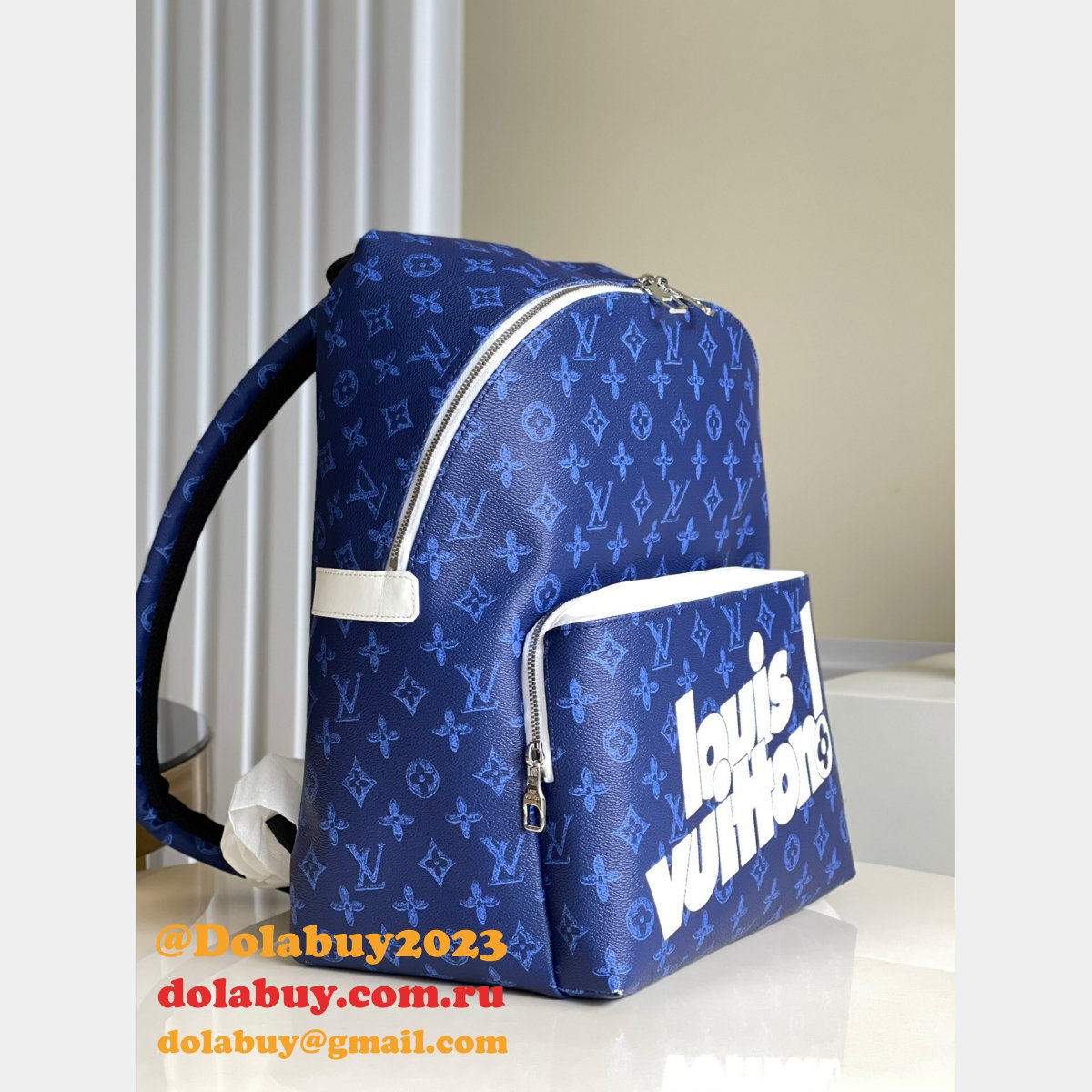 Luxury Louis Vuitton Cheap M45879 Discovery Backpack Monogram Other Blue