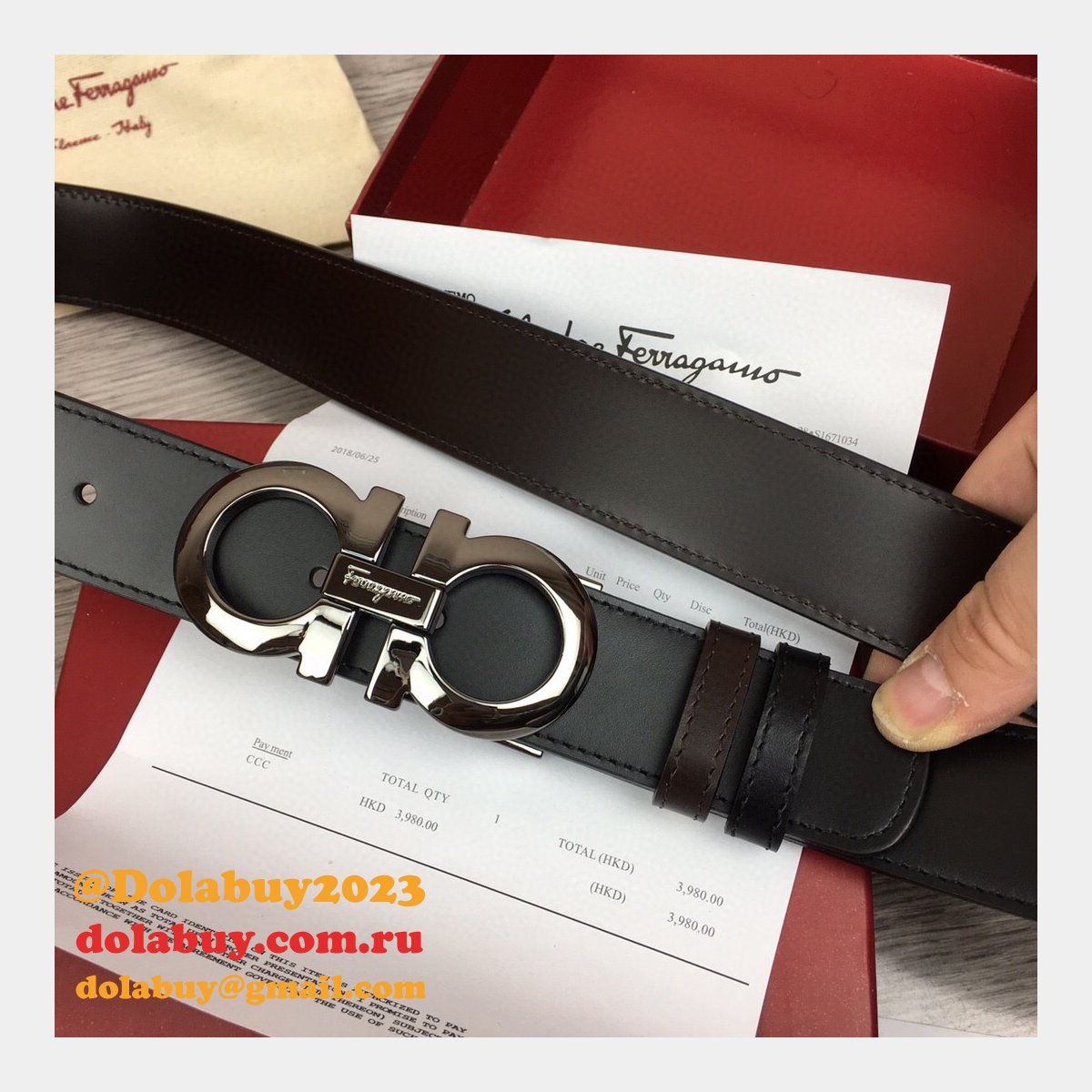 Replica Designer Salvatore Ferragamo 35 mm Black Belts