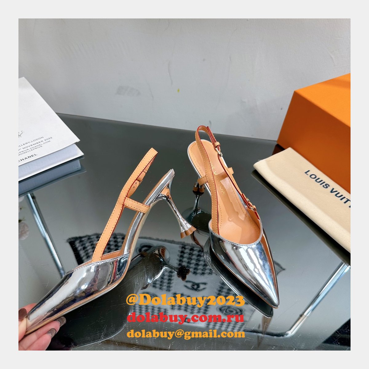 Louis Vuitton 1:1 Mirror Blossom Slingback Pump Shoes