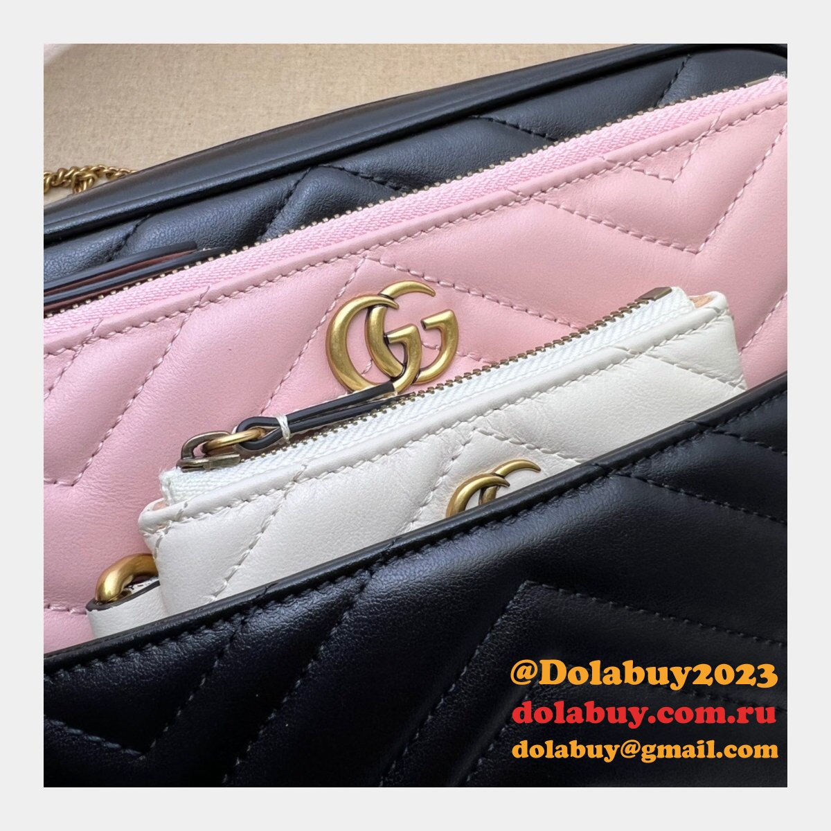 should i buy G*u*i replica 699758 double g multi-use mini bag